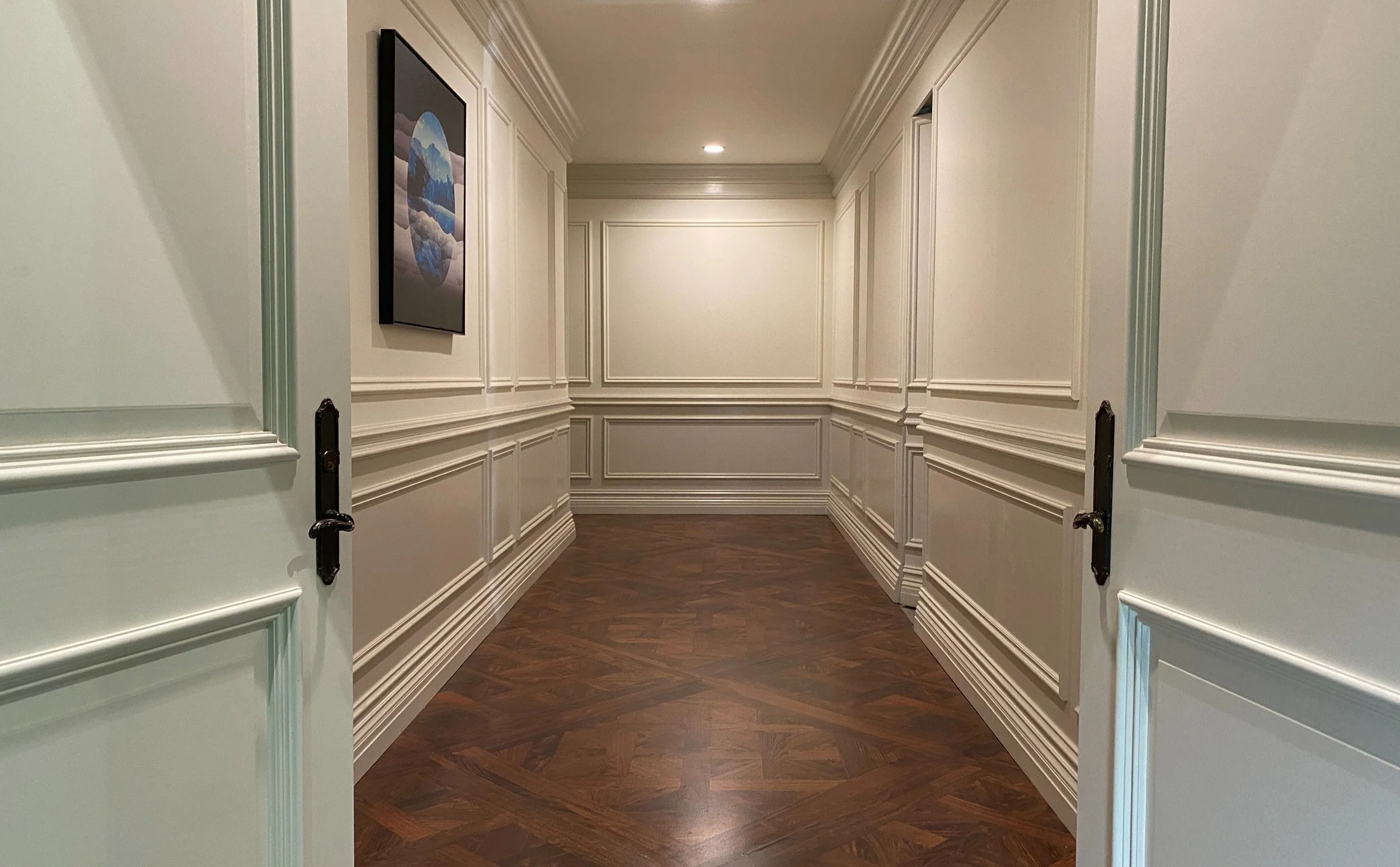  Int. Baudelaire Mansion Art Vault- Hallway with Secret Door- Stage Build 