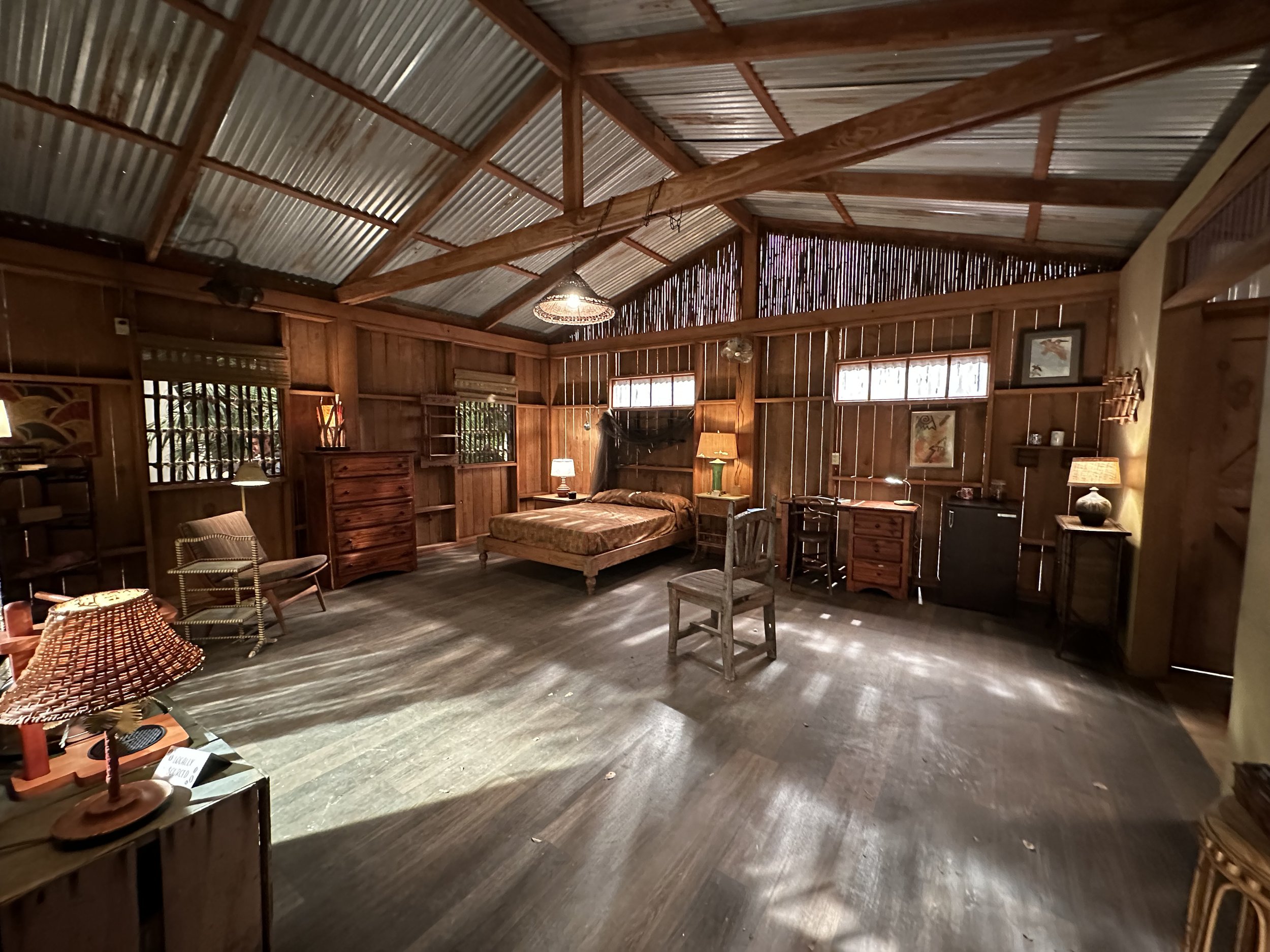 Int. Honeymoon Island- Dean's Cabin- Stage Build