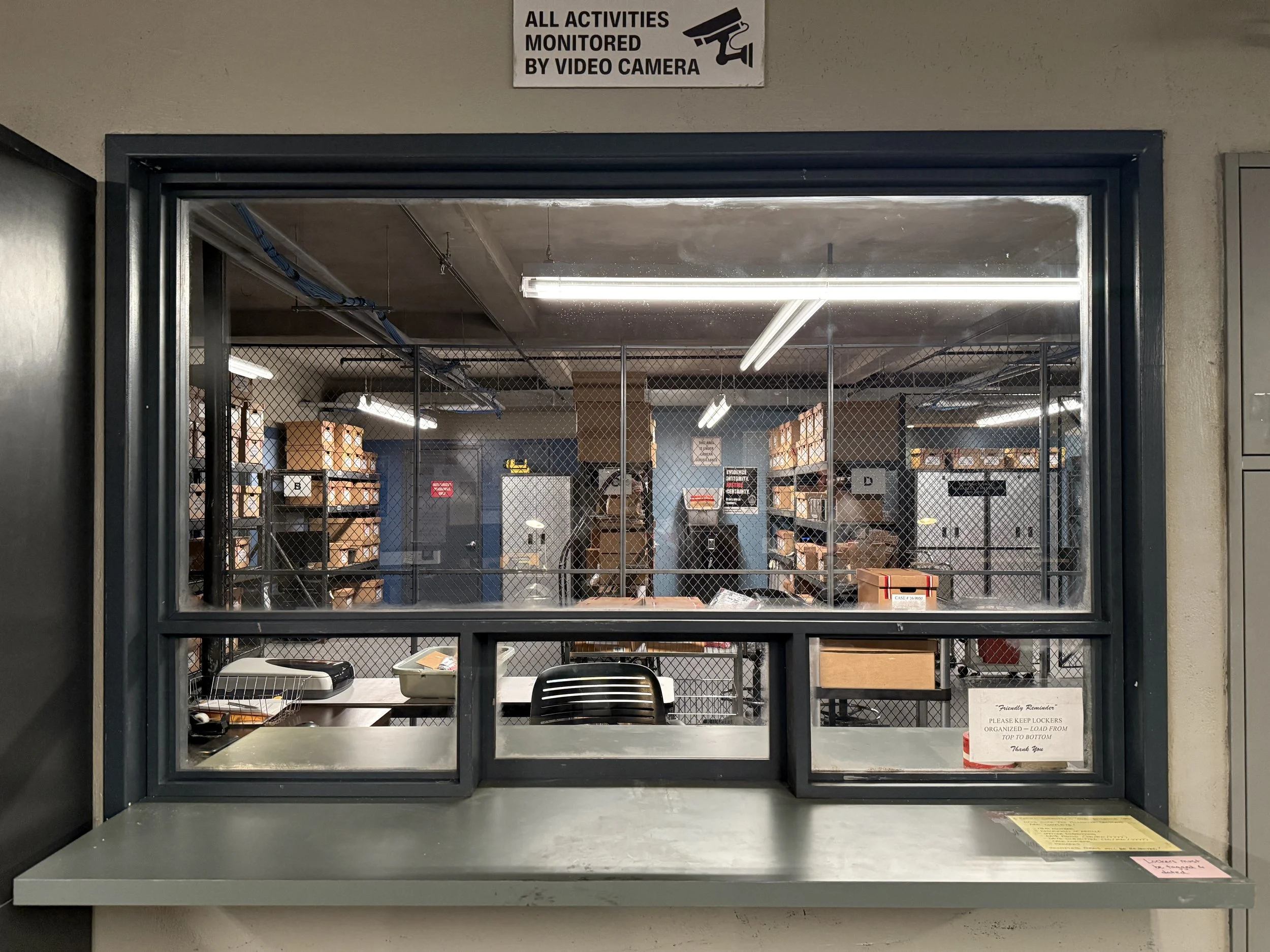  Int. Evidence Room- Stage Build 