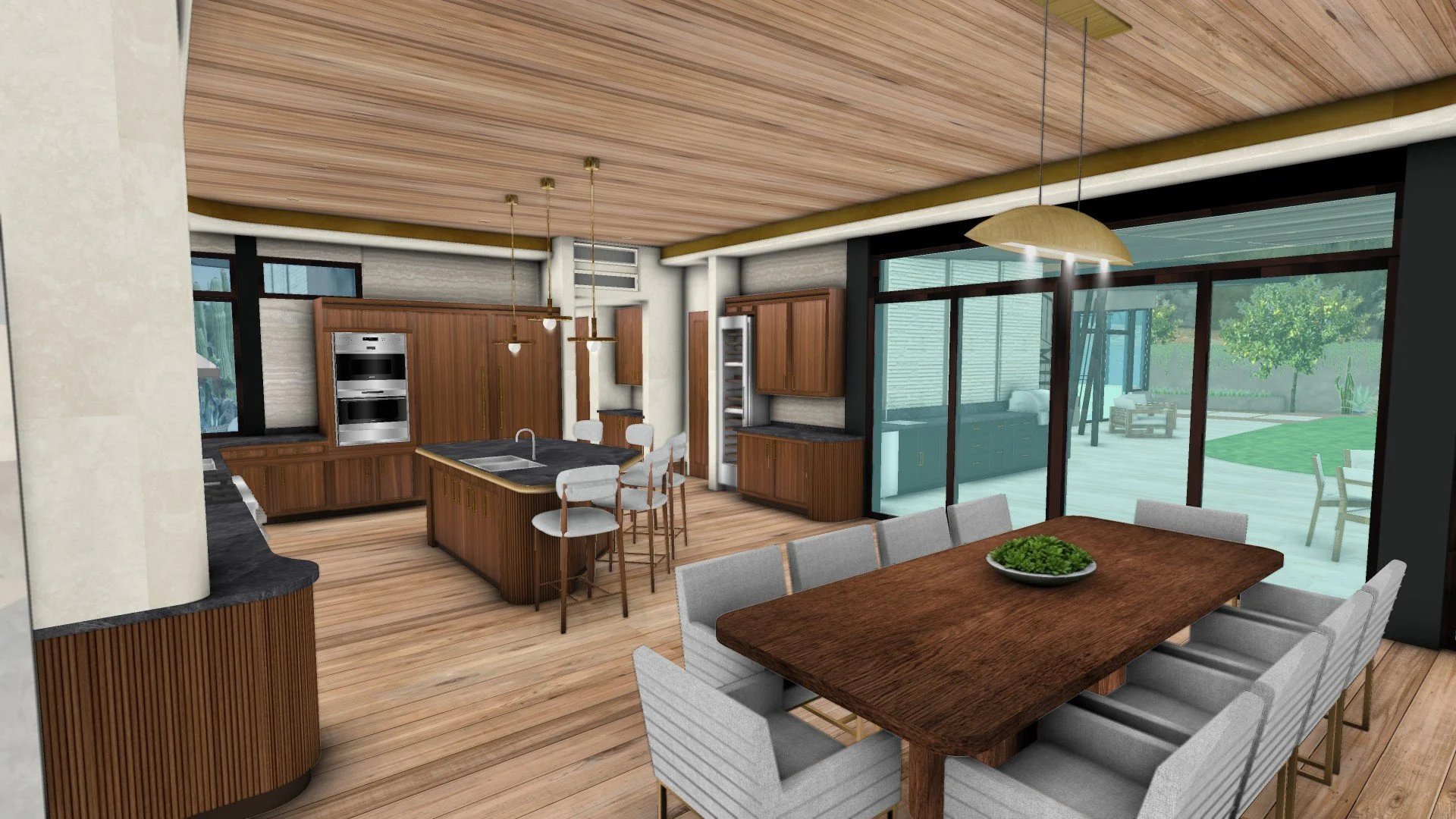  Kitchen and Dining Area Rendering 