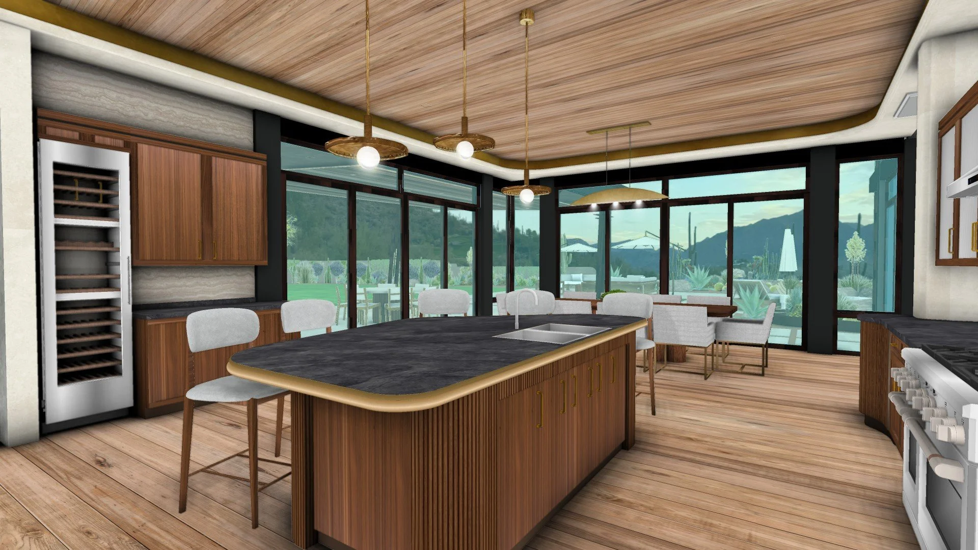 Kitchen and Dining Area Rendering 