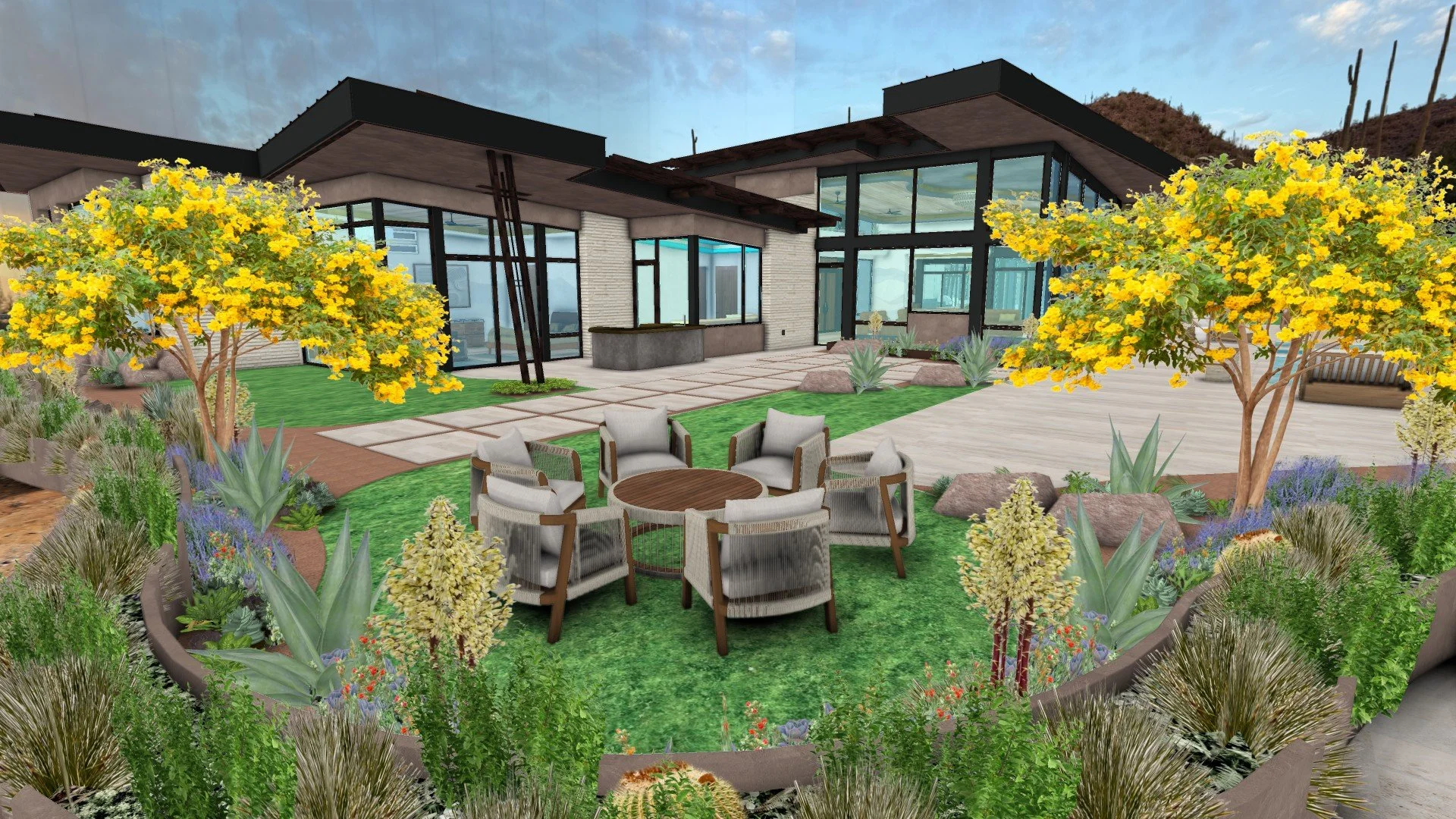  Backyard Rendering  