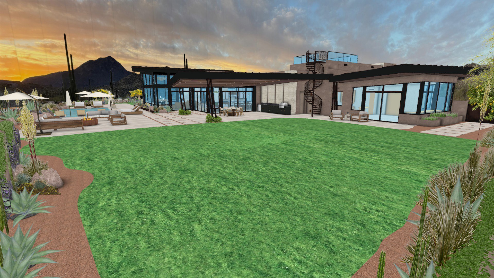  Backyard Rendering  