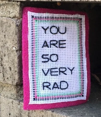 Betsy Greer cross-stitches