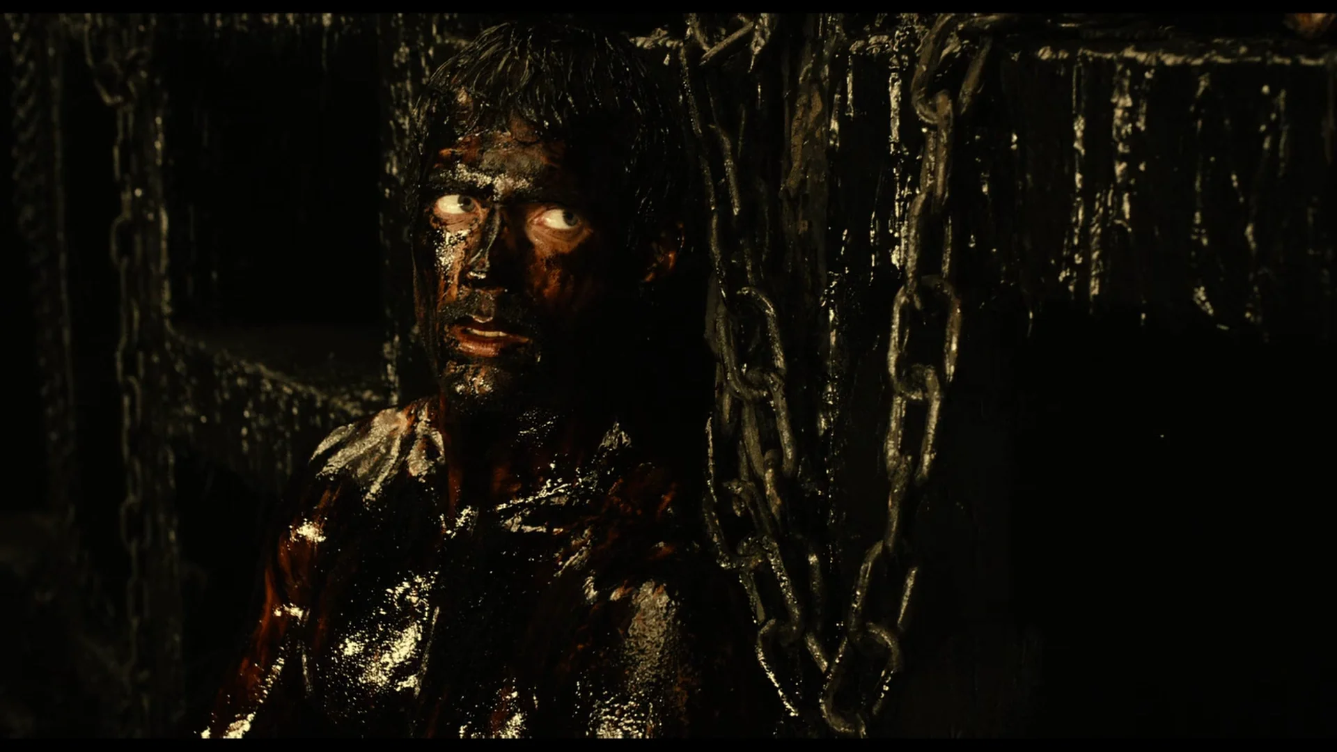 Deep blacks help to highlight the characters eyes and skin tones.