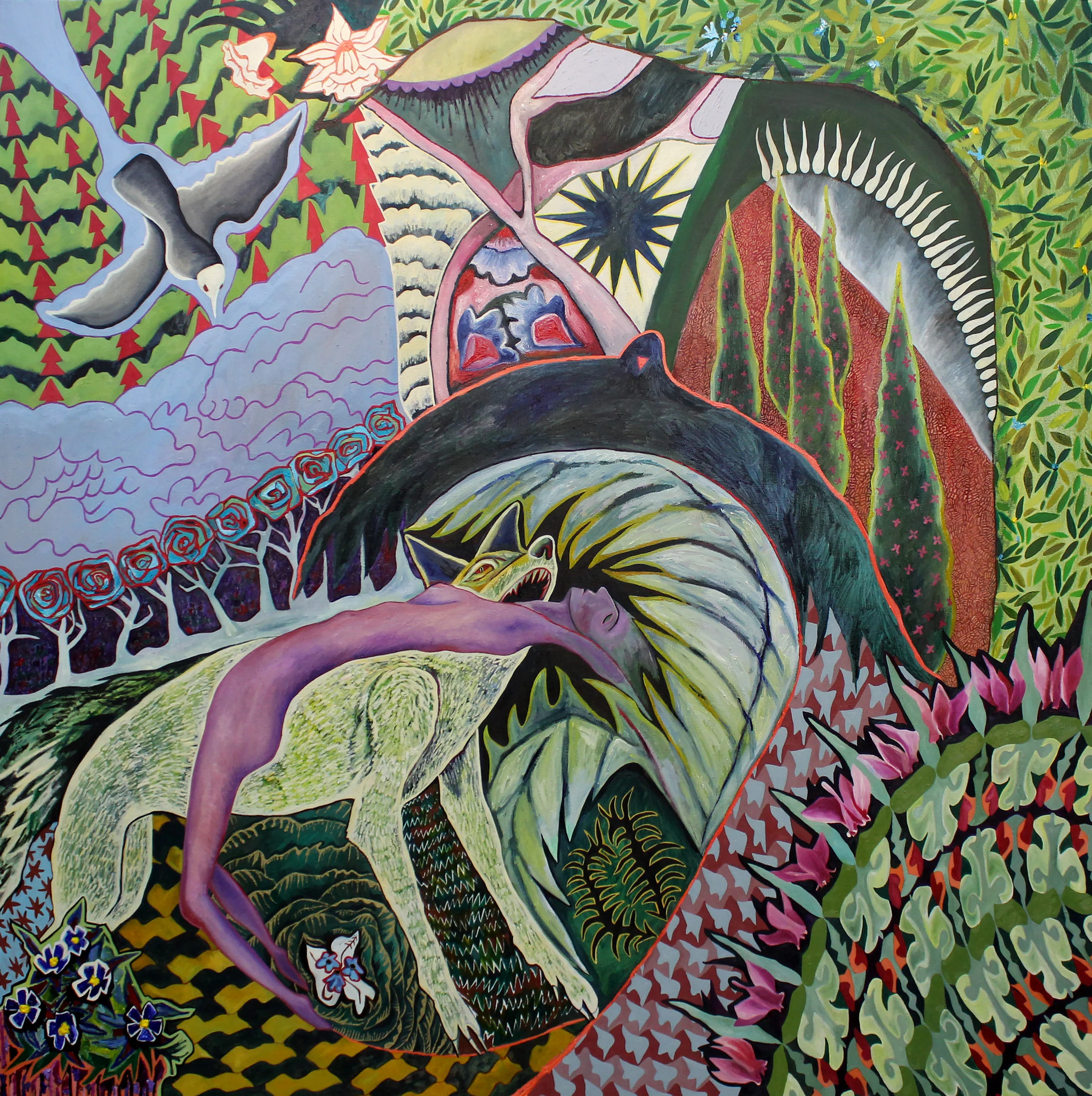 Back in Baby’s Arms, 60” x 60”, oil, 2019