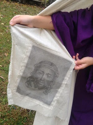 DIY Saint Veronica Costume for All Saints' Day