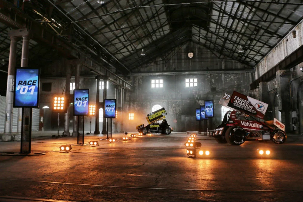 Slicker, more modern approach to the set of the 21 episode Ultimate Sprintcar show on 7MATE. USC.