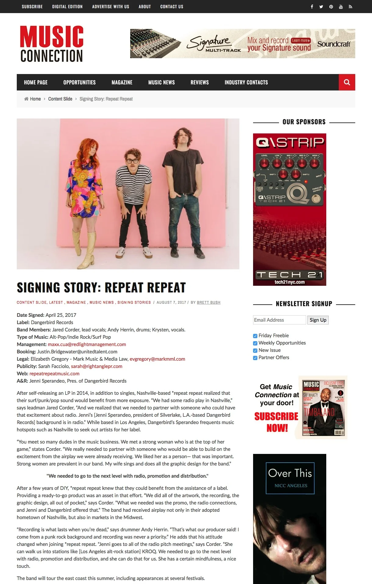 Music Connection magazine - Signing Story *repeat repeat.jpg