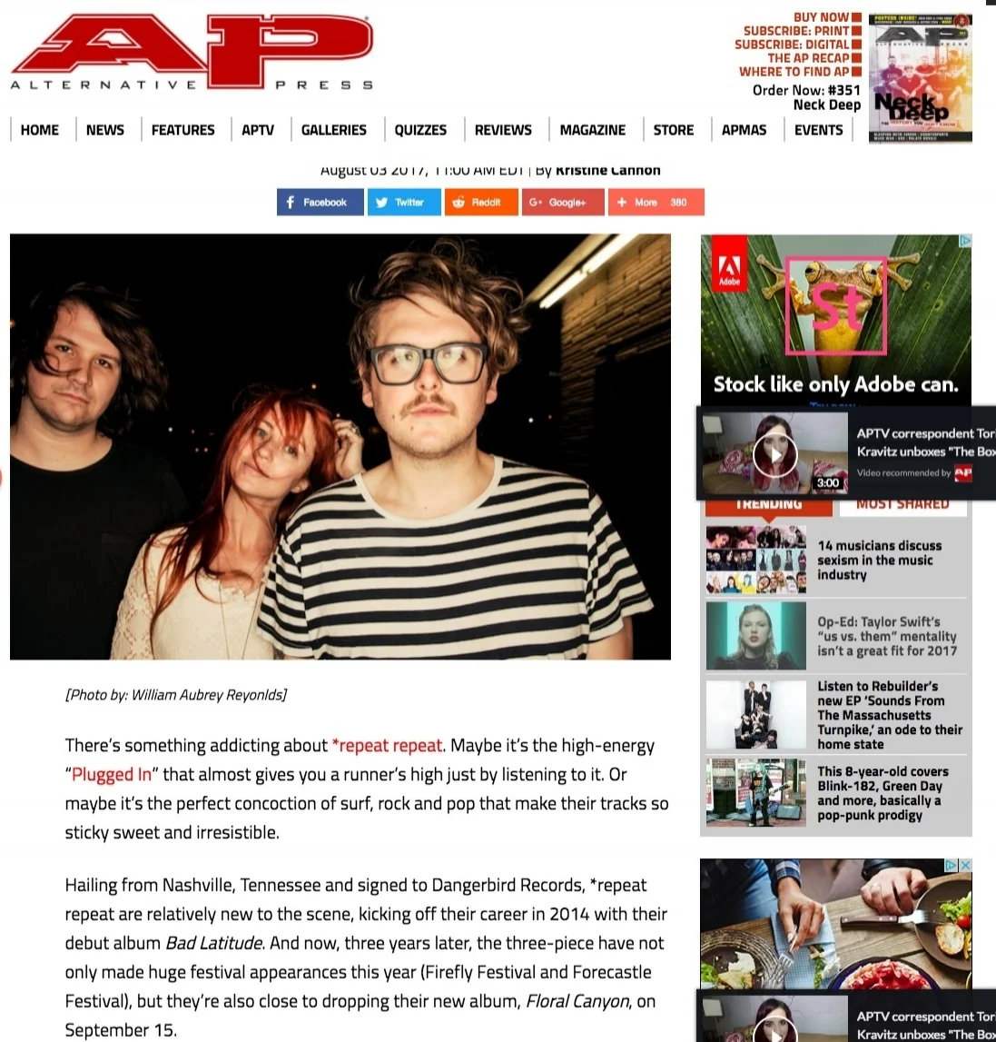 AP - Meet surf rock candy band repeat repeat and listen to new song “Girlfriend” Features Alternative Press.jpg