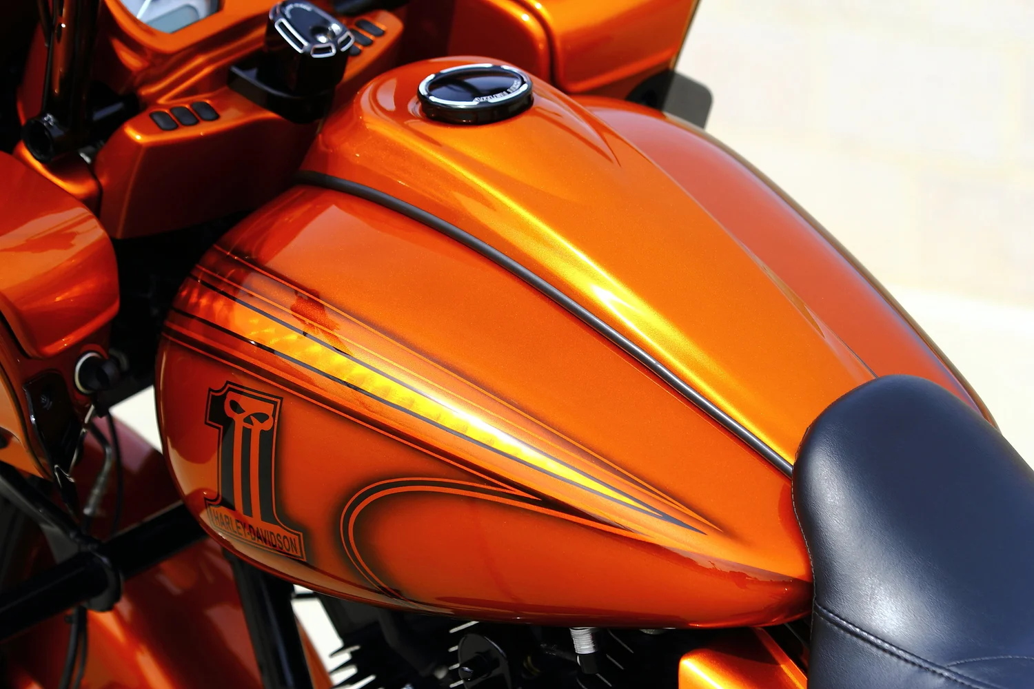 15 Harley Davidson Road Glide Custom Tourer Candy Tangerine Southeast Custom Cycles