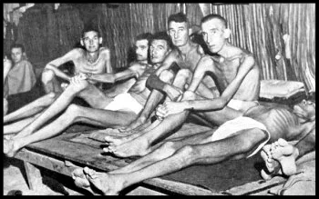 Even as skeletons, these prisoners were forced to work eighteen-hour shifts.