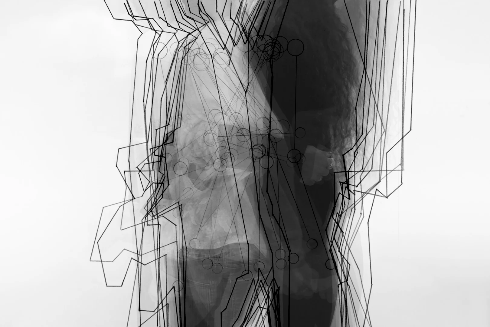 Filmstrip images with notations