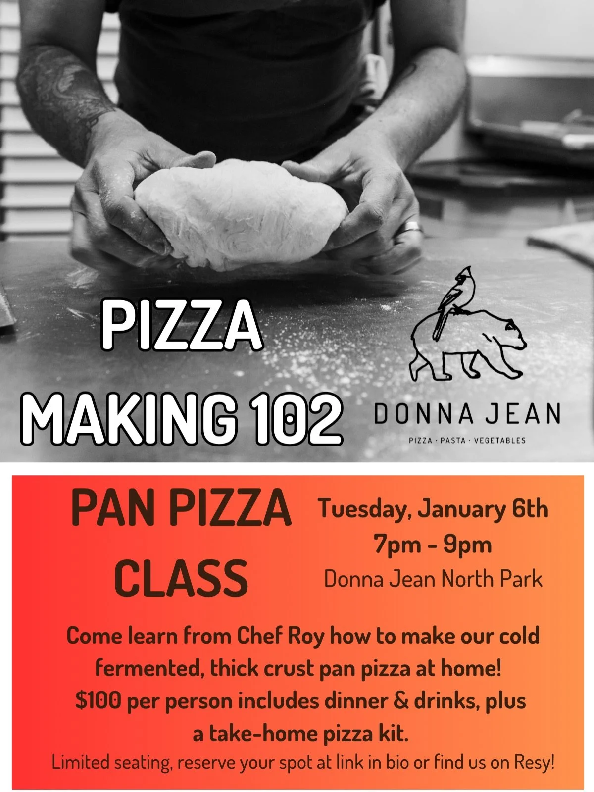 Our 2026 cooking classes are live on Resy! We extended our $15 off discount through this Friday.. grab a gift for the foodie or Donna Jean fan in your life! 

Link in bio or search for Donna Jean San Diego on resy.com 🔗