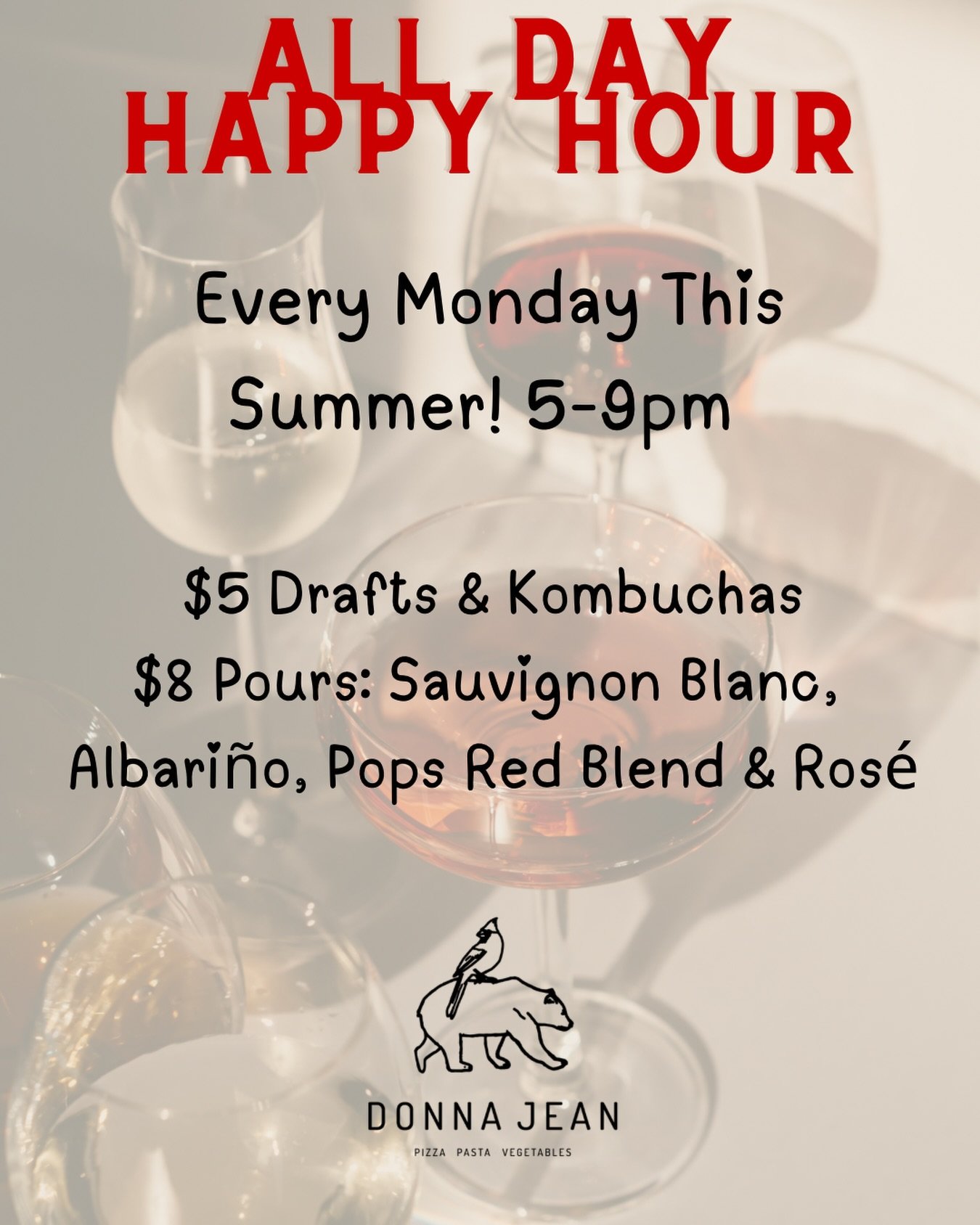 All Day Happy Hour continues tonight &amp; we can really use your support this week, SD 🙏🏽🙏🏽

We appreciate you choosing your little chef-owned local vegan restaurant 🍕🍝🍺🍷