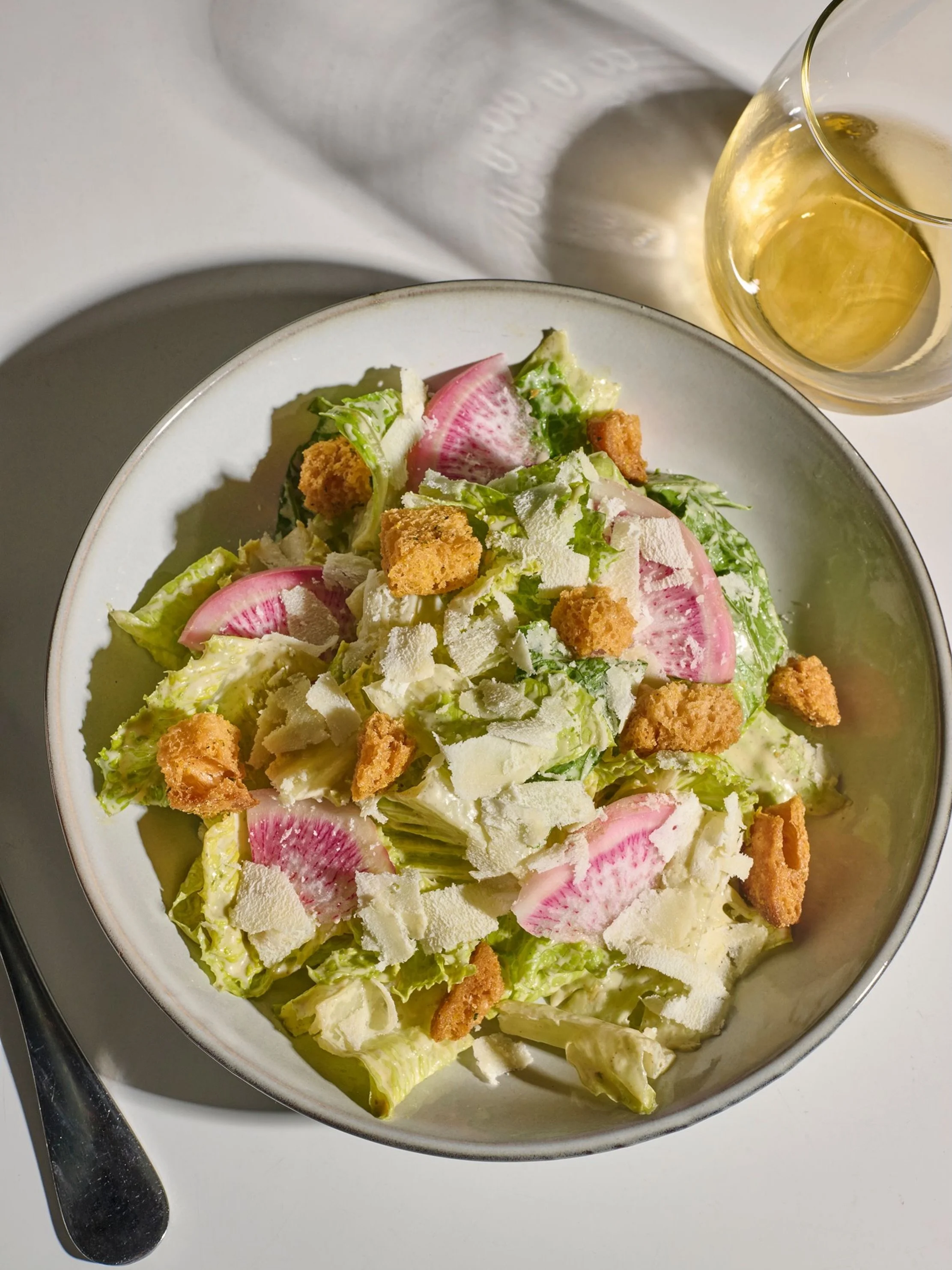 It&rsquo;s locals summer &amp; we can&rsquo;t think of many things better than a crispy Caesar salad &amp; a chilled white 🥗 come see us this weekend: 

Weekend Brunch 11am-3pm 
Dinner 5-9pm