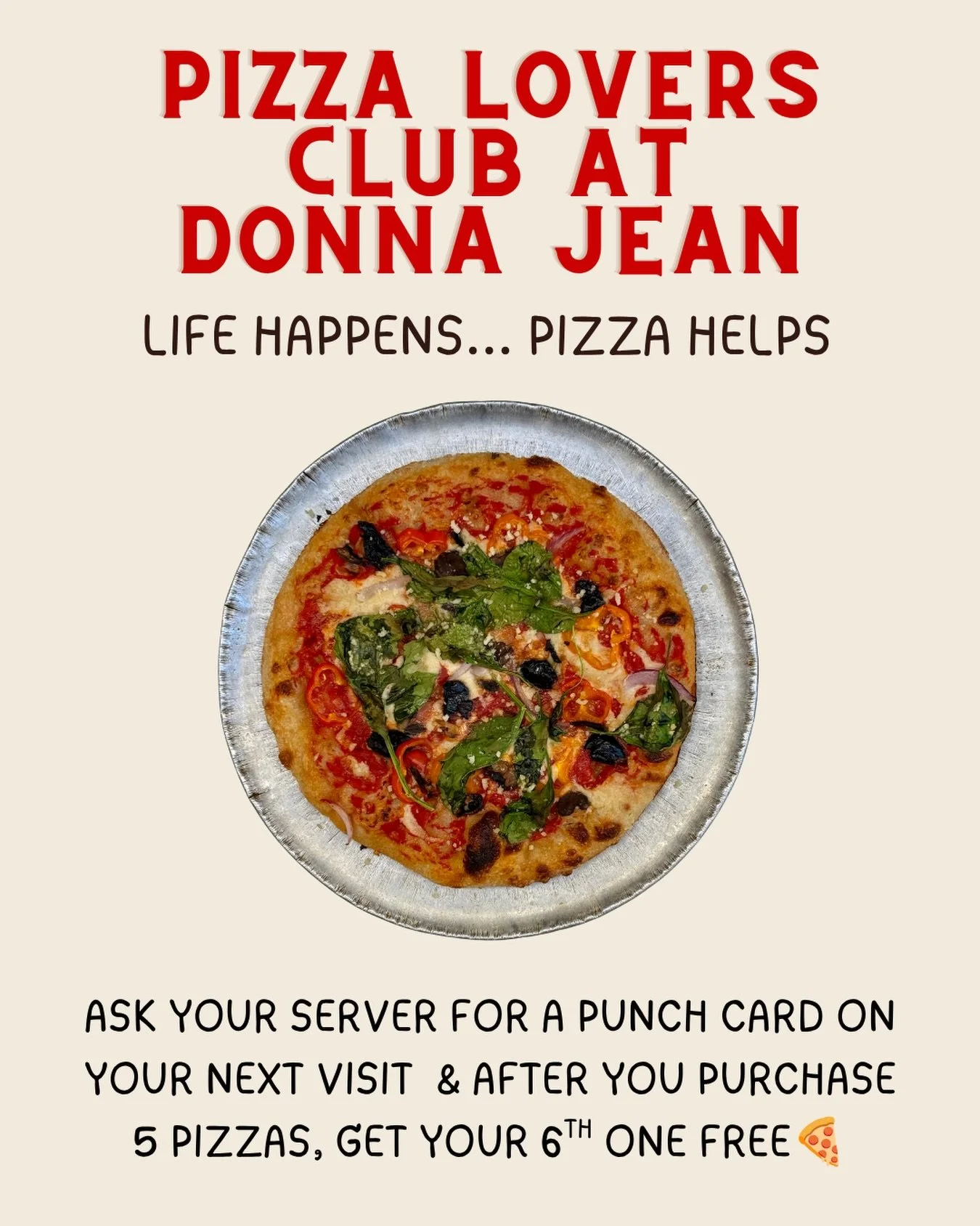 For the homies only (if you&rsquo;re seeing this, you&rsquo;re a homie) ‼️

Join the club by asking your server or cashier for a punch card 🍕🍕🍕🍕🍕🍕