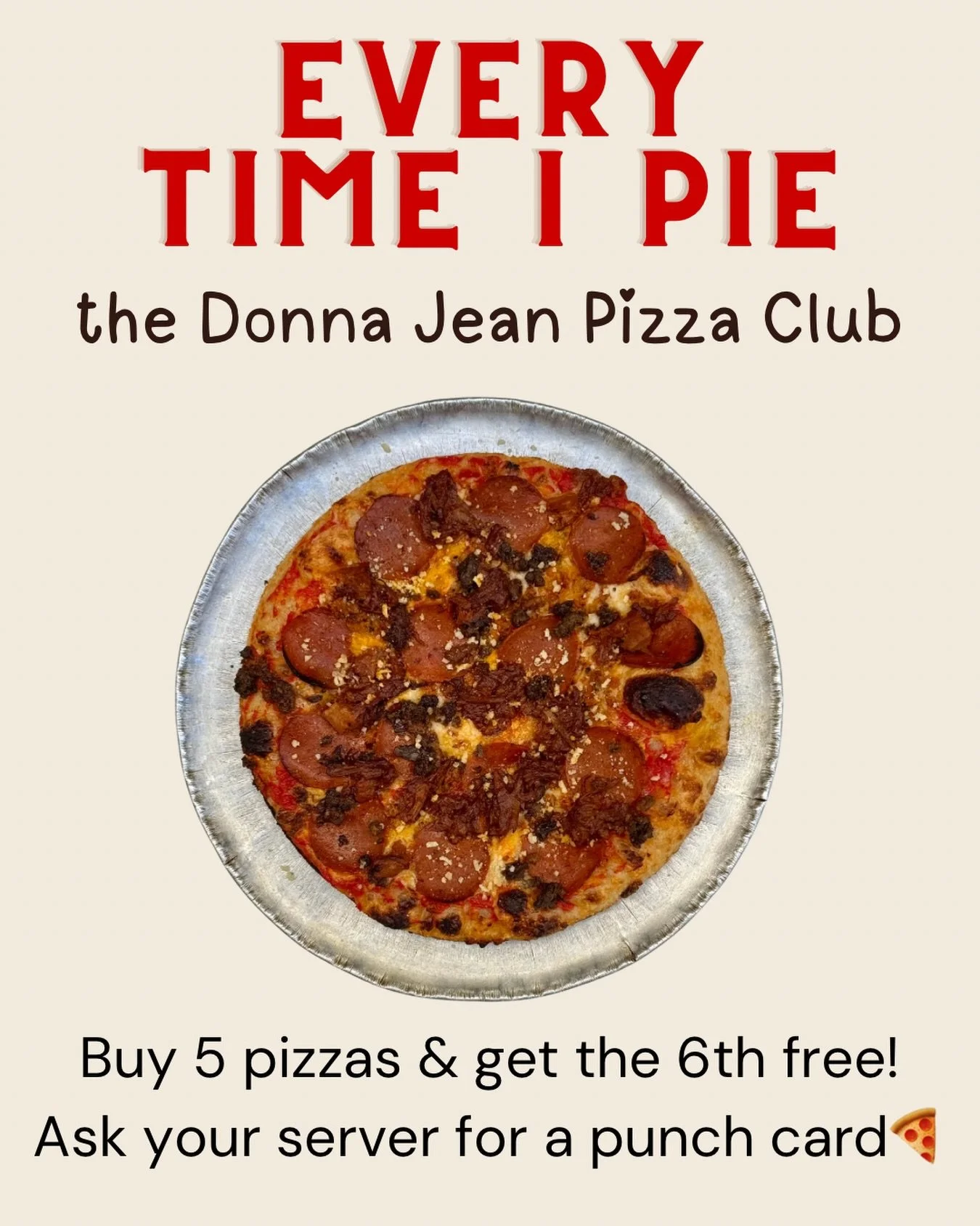 We made a lil update to our pizza club 👀 don&rsquo;t forget to join and save $ on pizzas as our regular guest 💯🍕