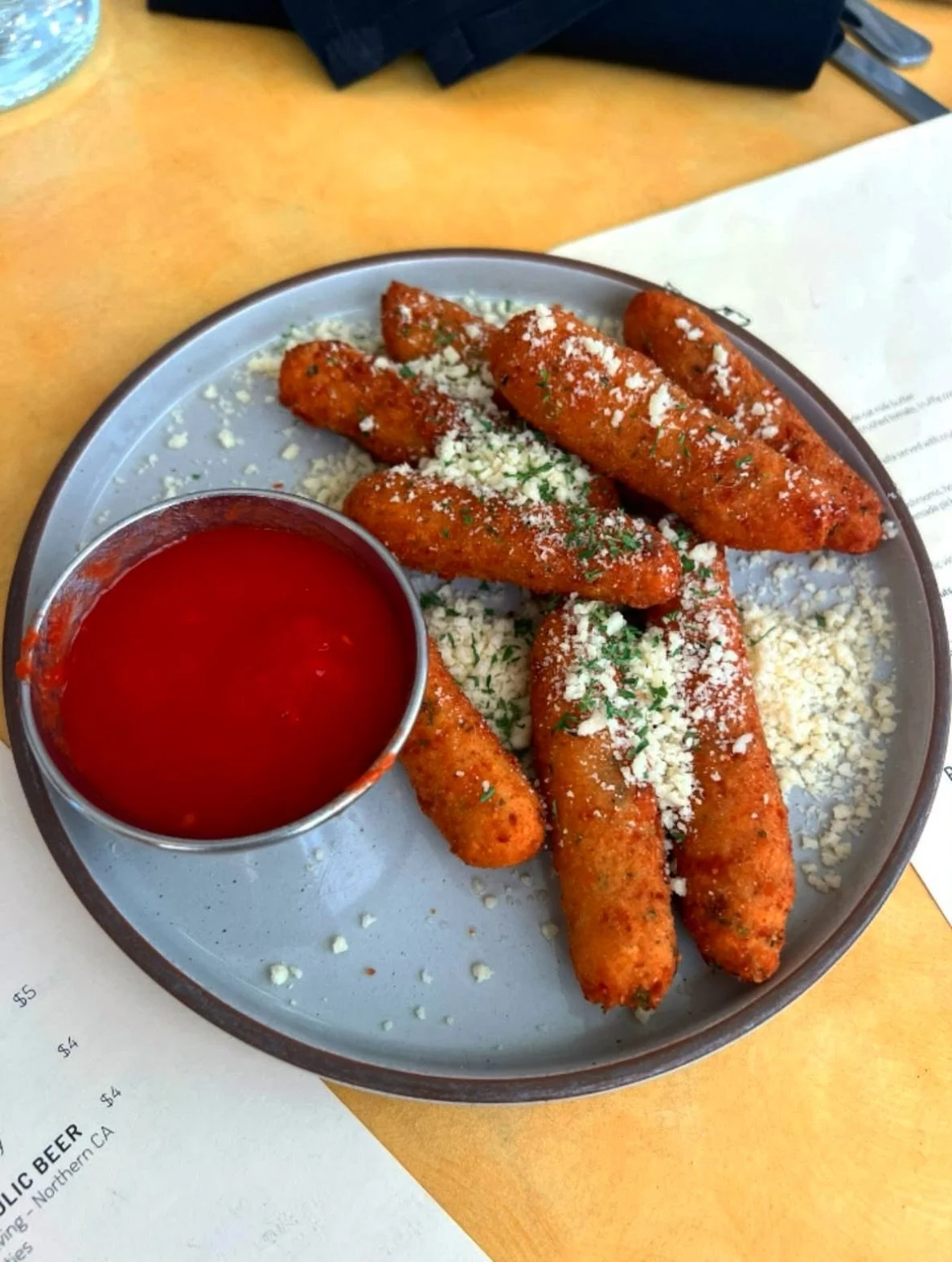 MOZZ STICKS tonight in North Park. We open at 4pm for dinner 🚨

We&rsquo;ve heard your cries and we feel your pain because they are a DJ team favorite too. So&hellip; our fire vegan  mozzarella sticks will be returning to the full time menu on Frida