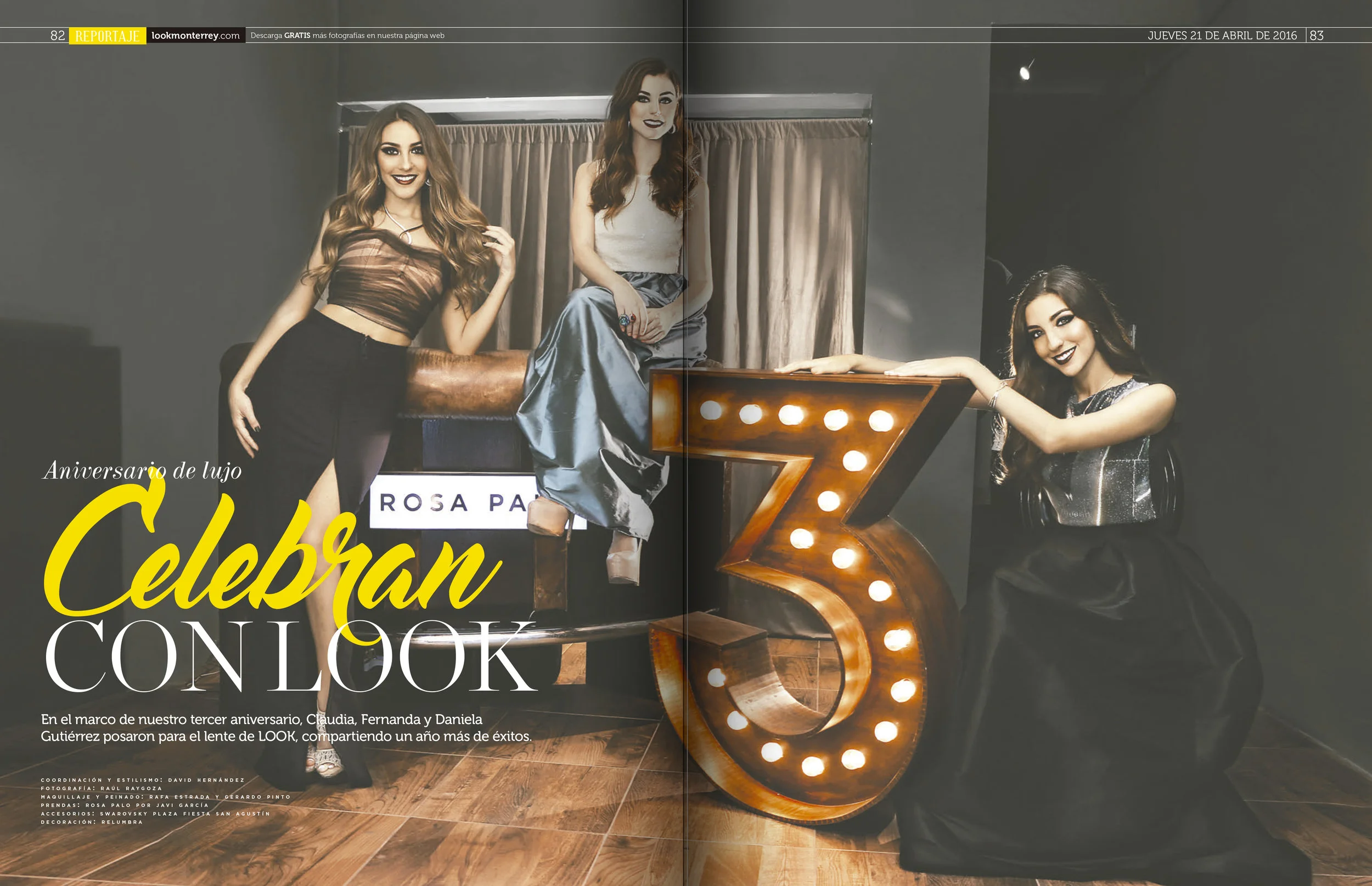 Revista Look 3r aniversario 2016.