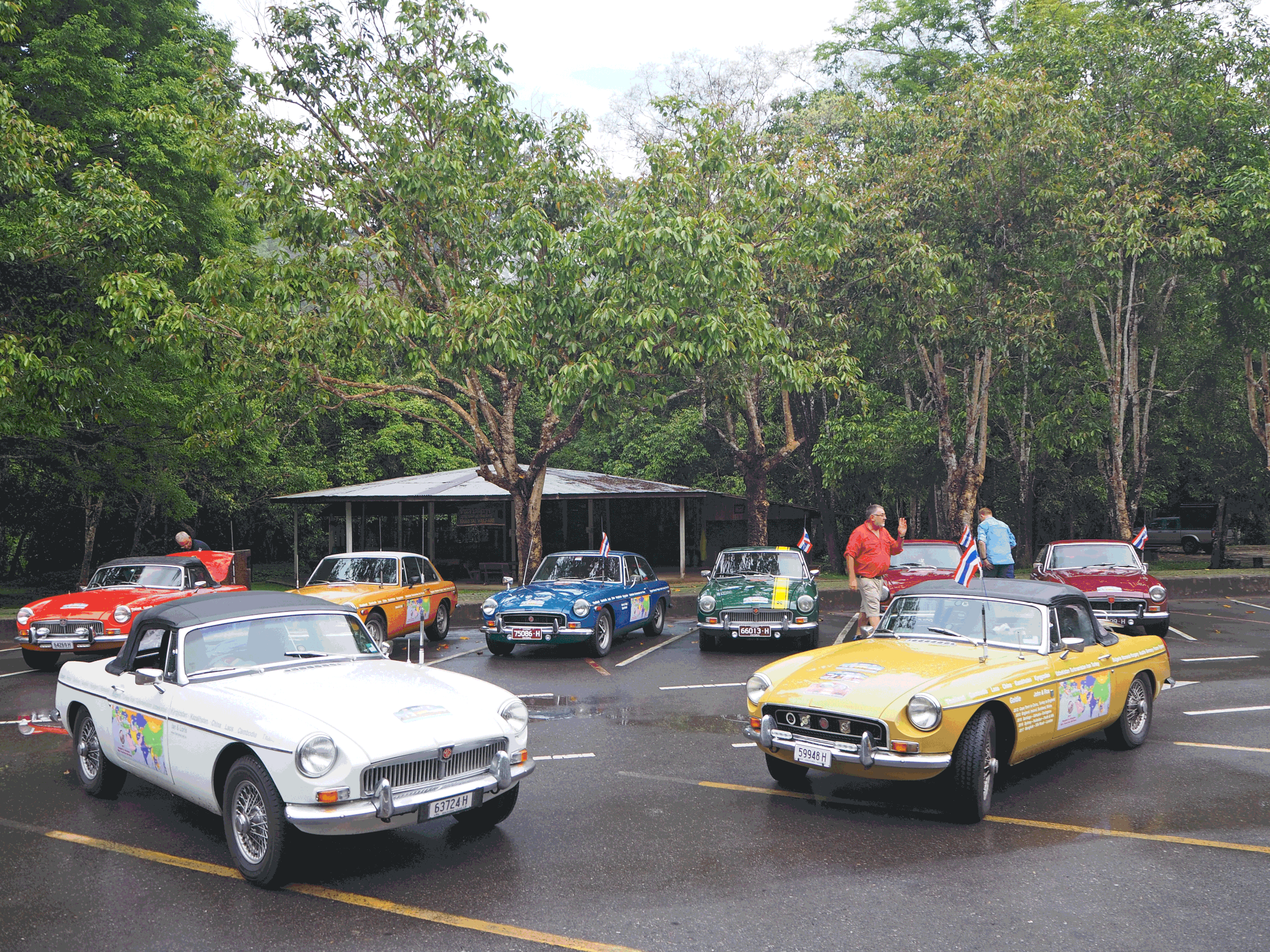 Lined up for MG Factory phot shoot in Khao Yai NP