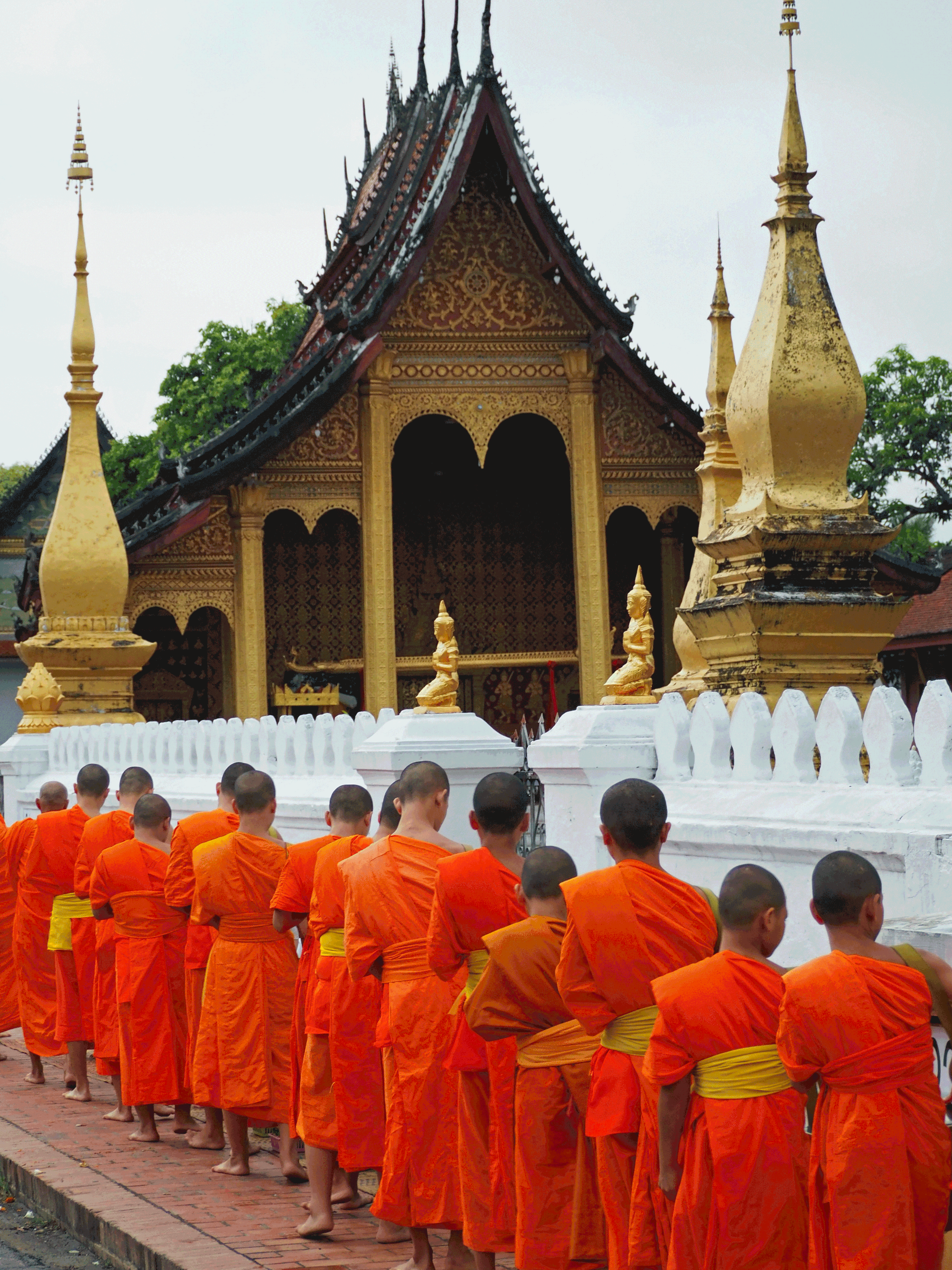Gathering alms