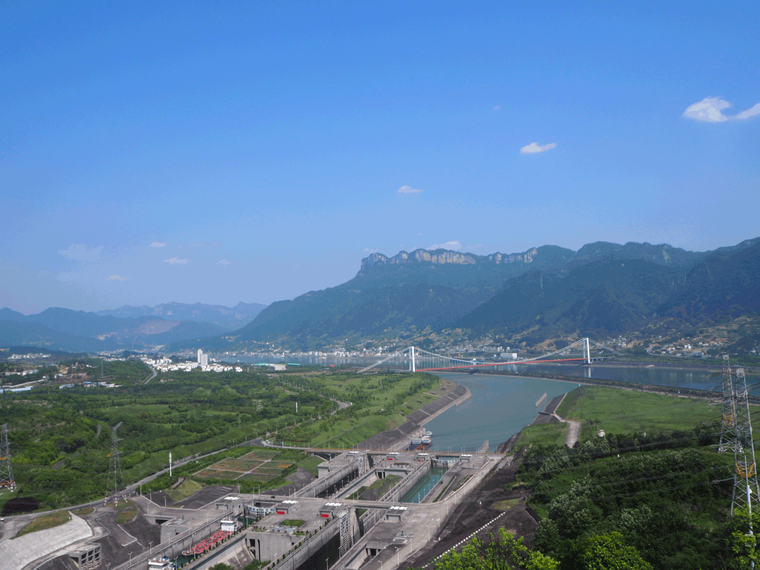 View below the dam