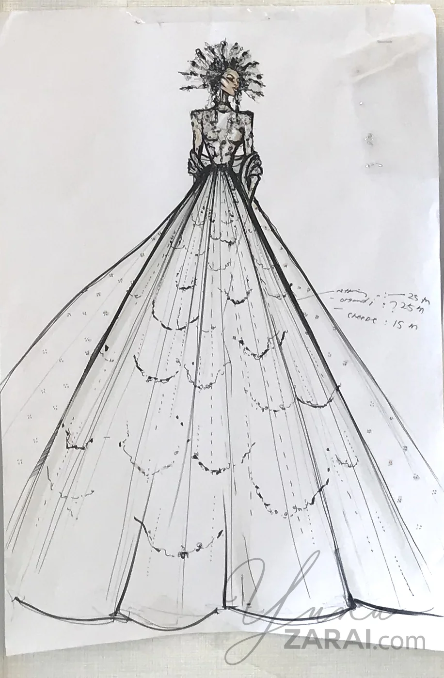 Hatta's sketch, this looks like Queen Amidala, I love it!!