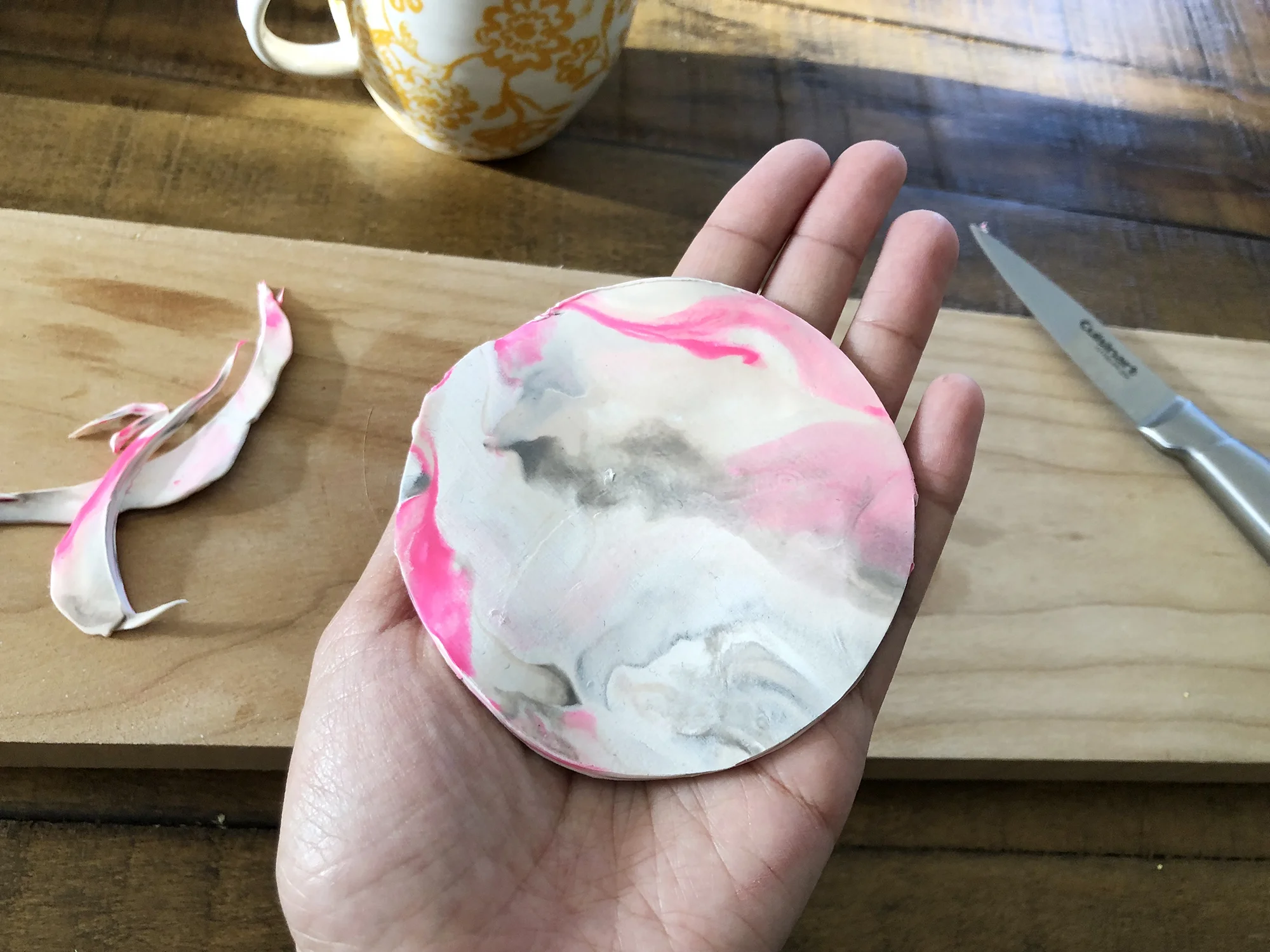 9. Pick a side that you want to be on top of your little dish.