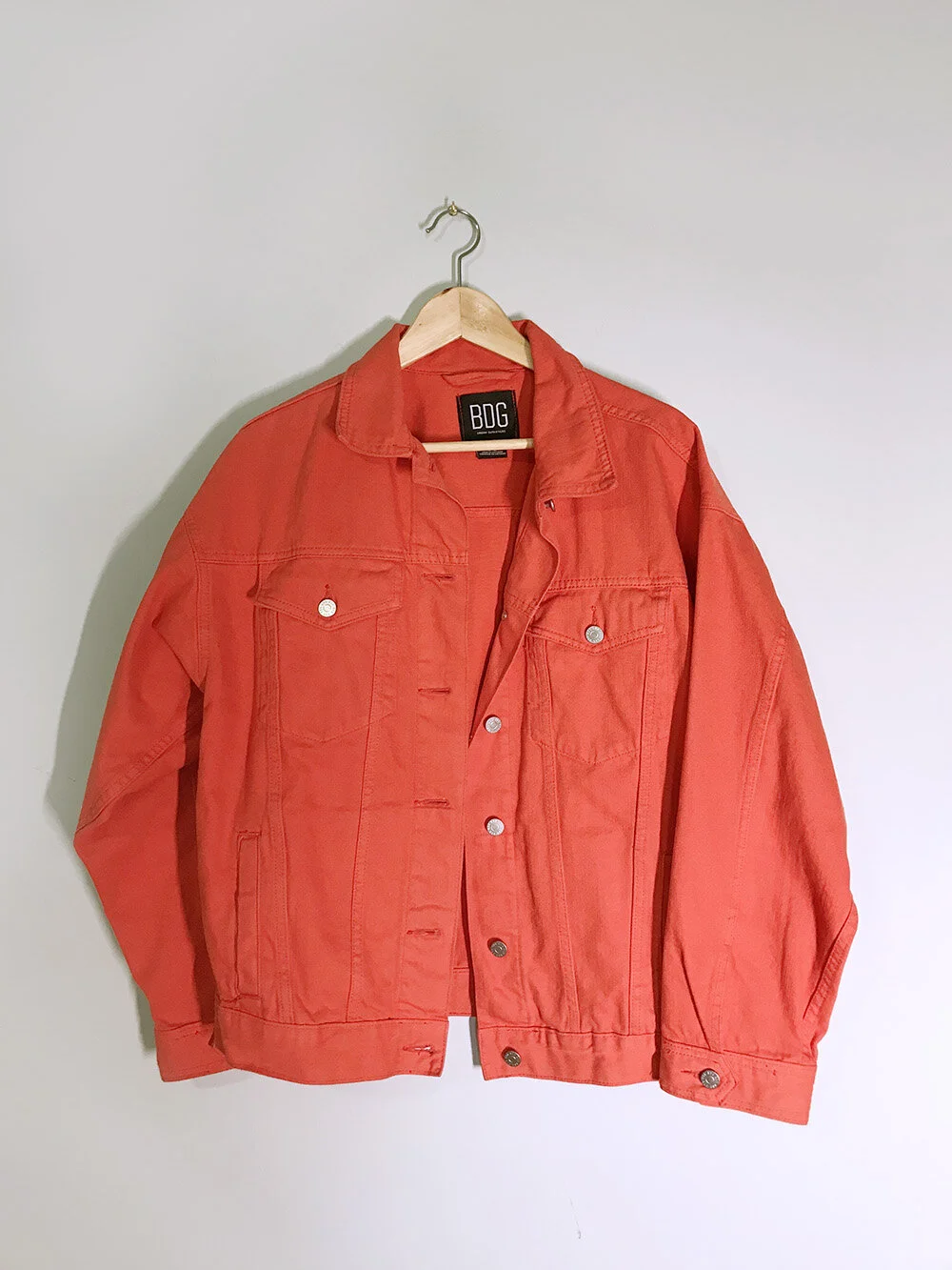Red Denim Oversized Jacket
