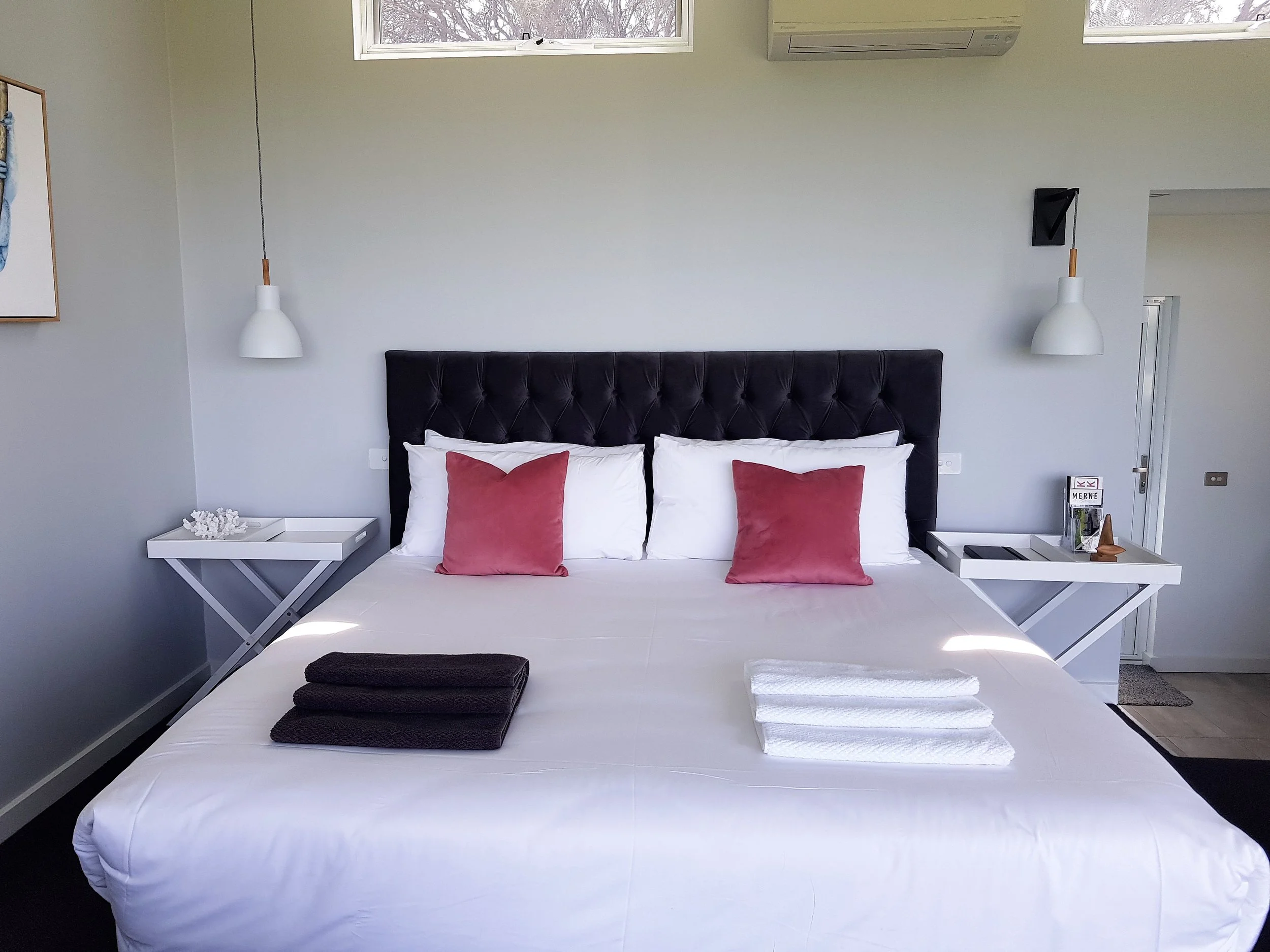 Lie in bed at The Nest whilst overlooking The Southern Ocean