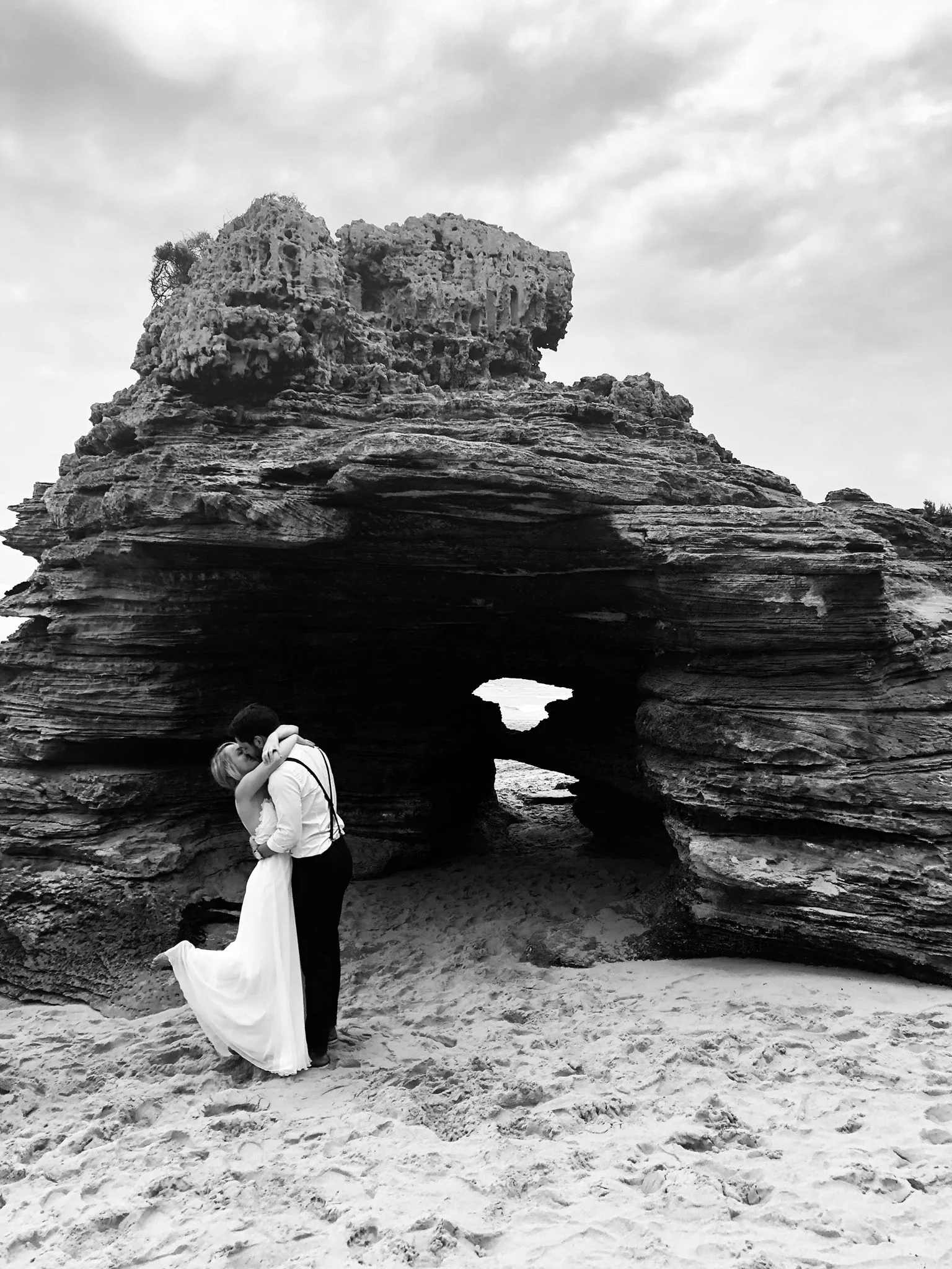 That secluded little spot for my UK couple, Char and Matt, who had dreamt of an Aussie beach-wedding! Photograph from Alice Laidlaw Photography