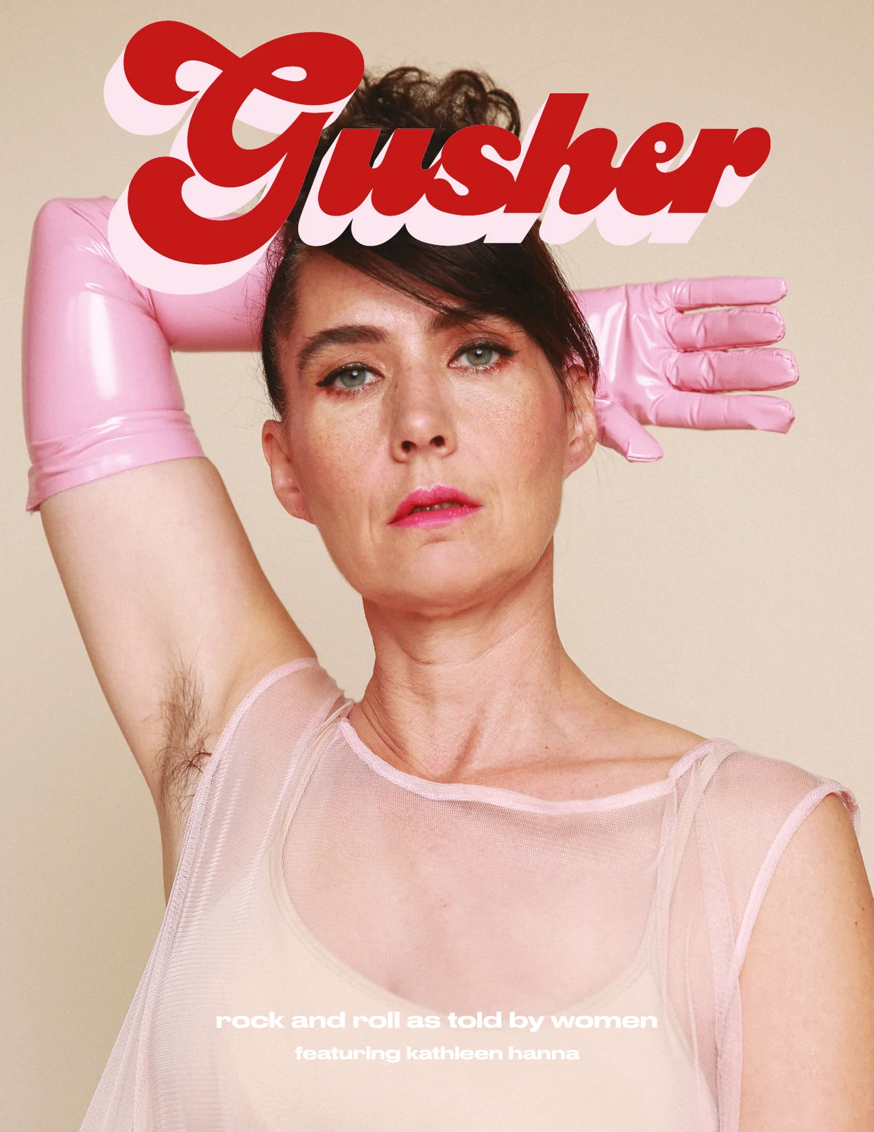 Kathleen Hanna for the cover of Gusher Magazine