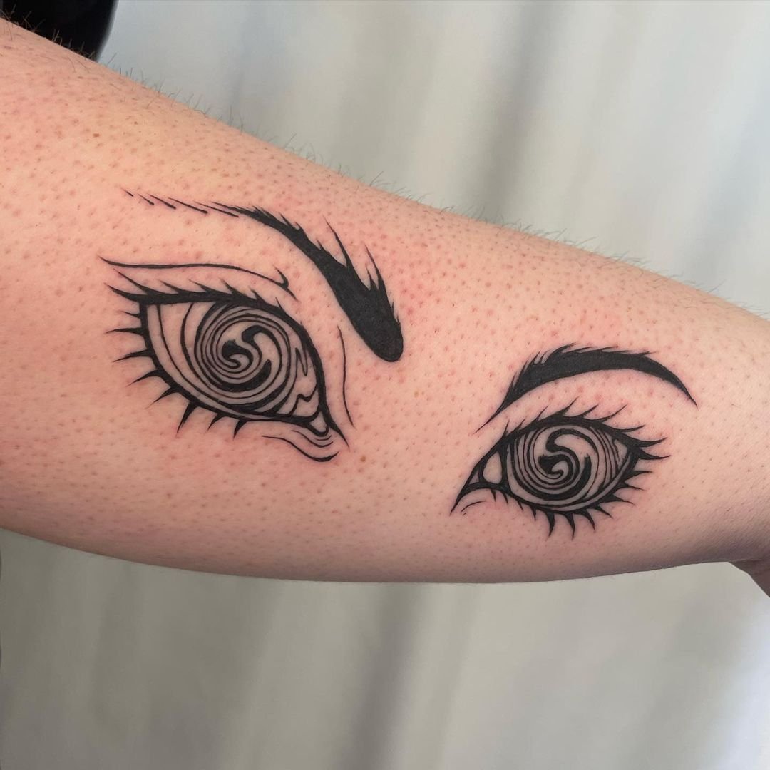 Tattoos by Och  Jordan got kakashis eye from the anime naruto a while  back Pretty fun tattoo Whats your favorite animeVideo game art Im  really interested in tattooing more art like