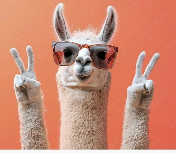 Orange Peace Llama 