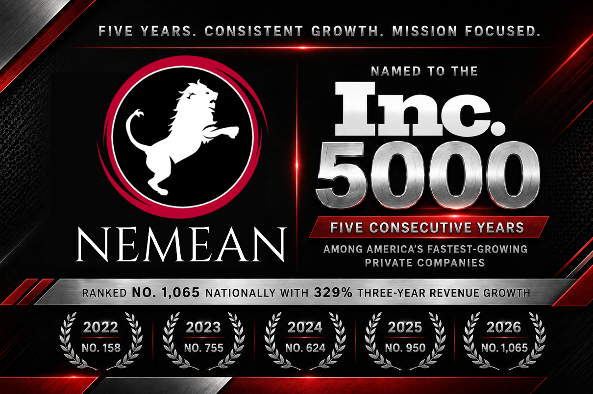 Nemean Solutions Named to Inc. 5000 for Fifth Consecutive Year