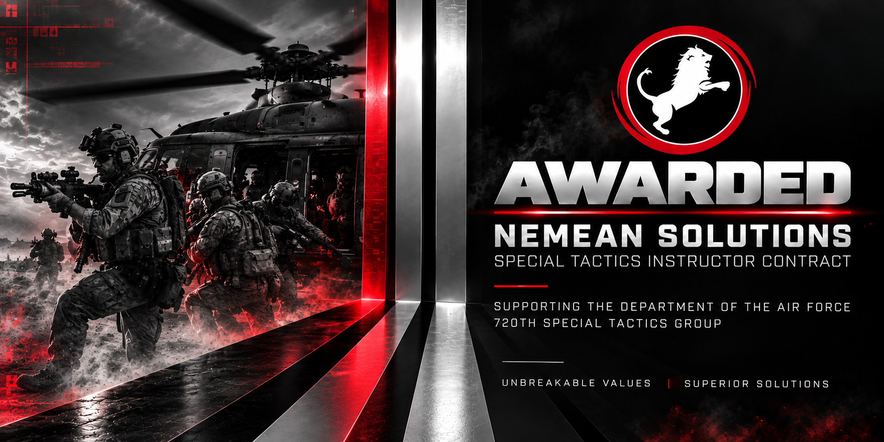 Nemean Solutions Awarded Special Tactics Instructor Contract Supporting the 720th Special Tactics Group
