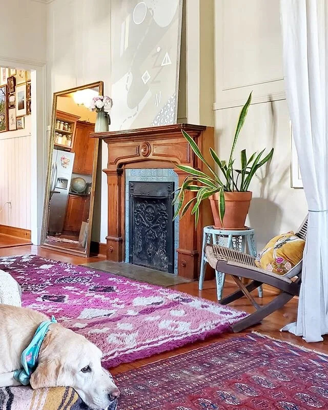 Look, did I need another rug? No. But when you see a purple jewel like this one on Facebook Marketplace for a steal, you just get it, yah know?