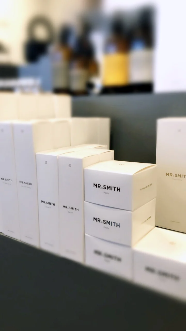 Mr. Smith low-tox hair products.