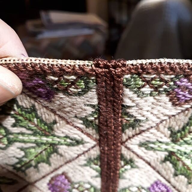 #wip and #closeuptuesday all in one. Isolating with my Mum and working on my thistle.  Nearly complete now but going to Keep it a secret until it is available for general release, this is just a sneaky peek.