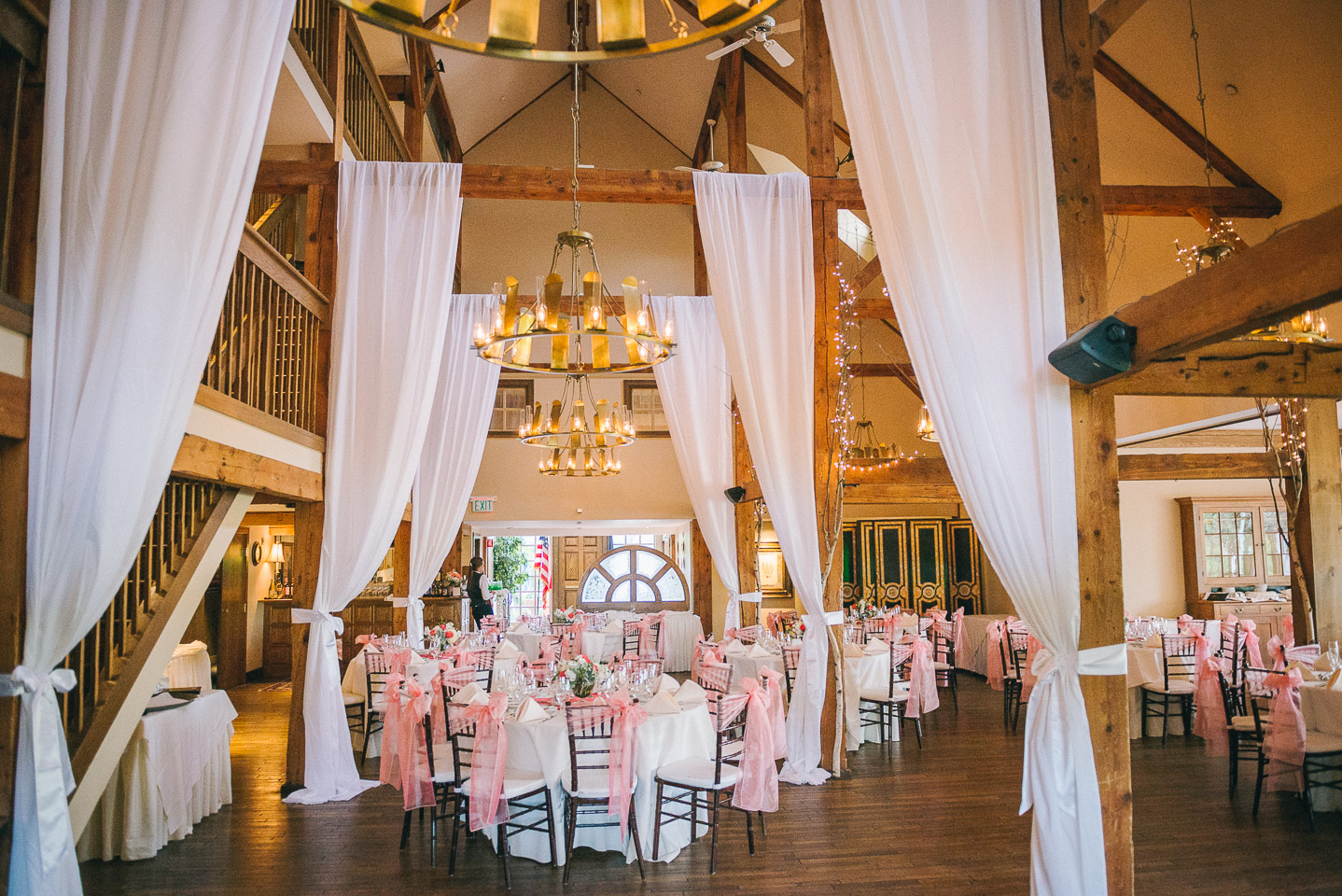 NH Wedding Photographer: reception drapes