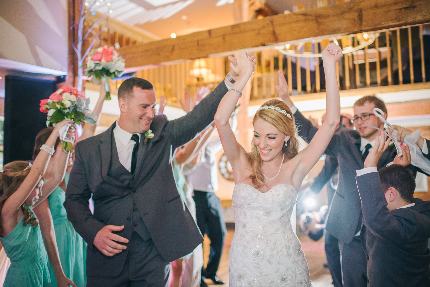NH Wedding Photographer: newlyweds introductions