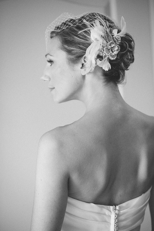 NH Wedding Photographer: bride's hair clip