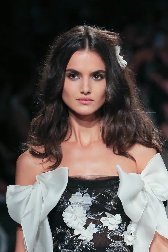 Marchesa: Broken Natural Waves with floral details