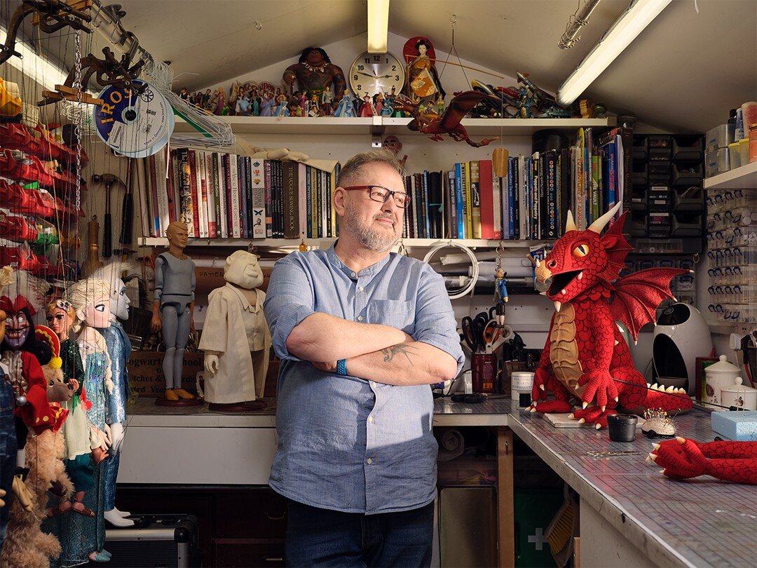 Part of a series on London puppeteers, here's Keith Frederick in the puppet surgery. Keith is an independent puppet maker, costumer &amp; teacher based in London. He has the most immaculate workshop. He designs, makes, restores and repairs puppets an