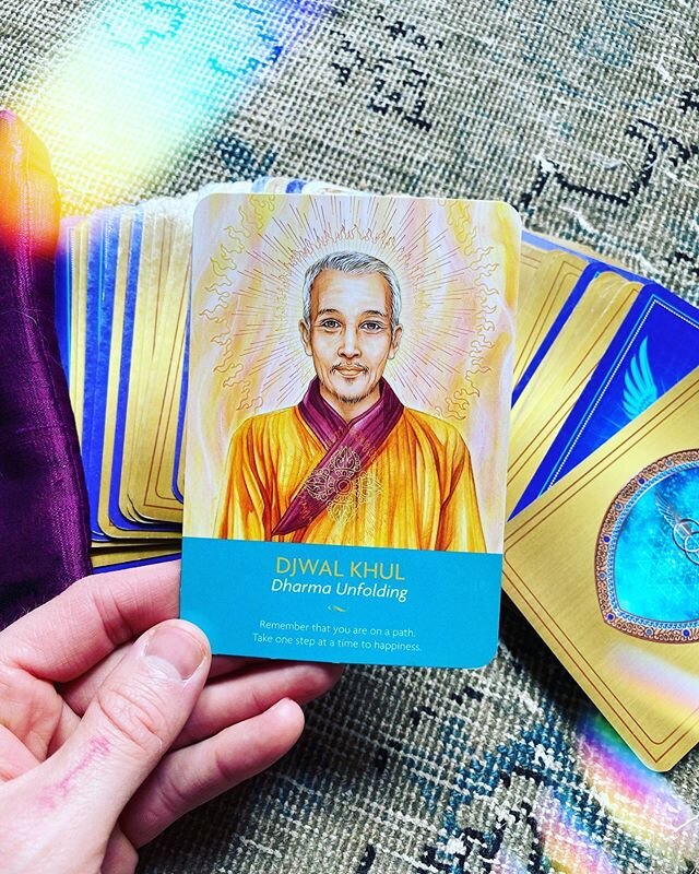 When Djwal Khul appears in a reading, he reminds you that your path is unfolding as it should. Take one step at a time and remember that your only spiritual function is to be happy. You are a powerful person with many lessons under your belt and a re