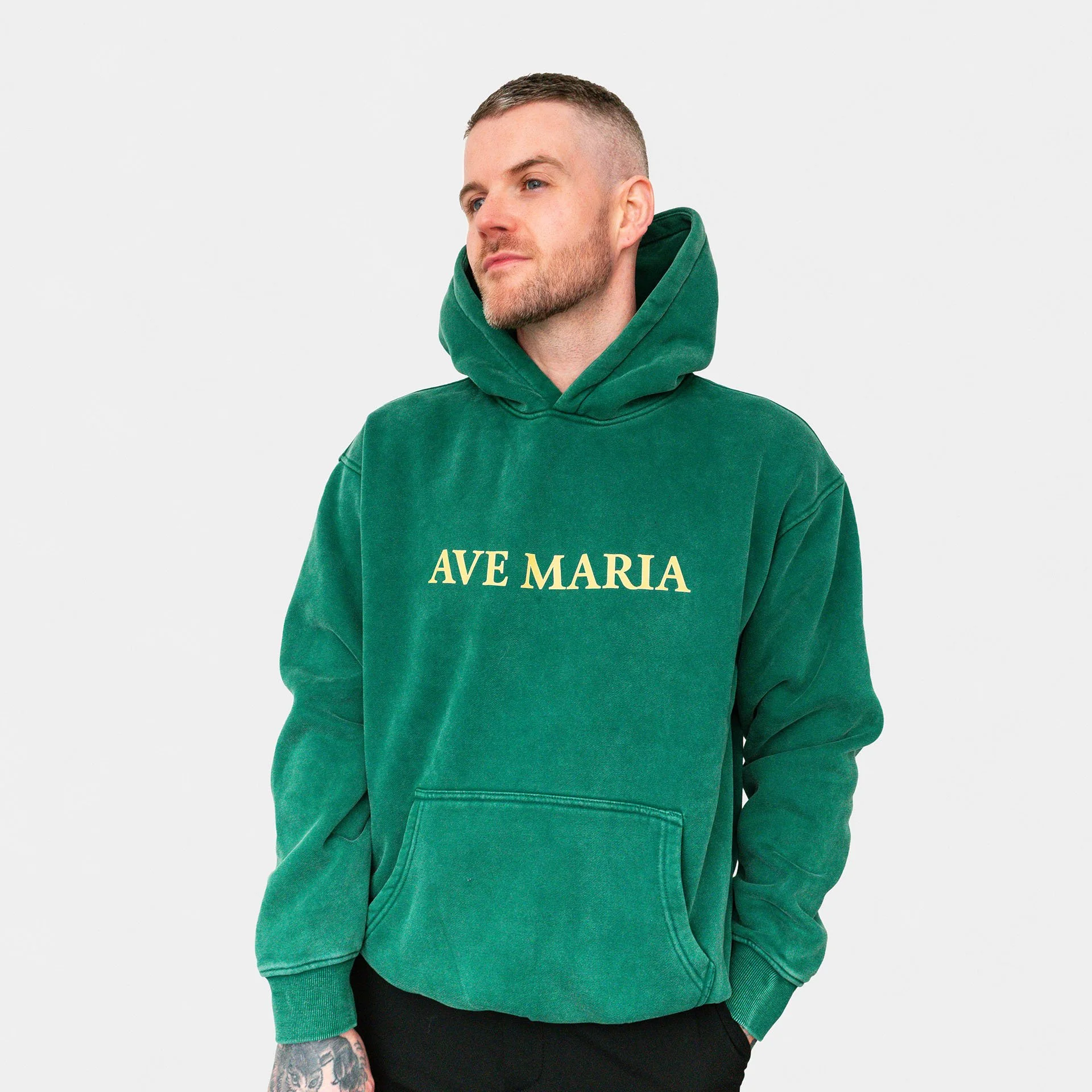 Crown Of Mary Snow Wash Fleece Oversize Hoodie