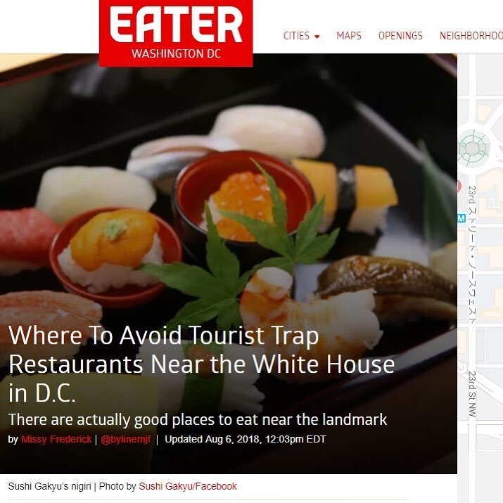 @eater_dc, @bylinemjf, thanks for choosing us as a NOT Tourists Trap Restaurant!
https://dc.eater.com/maps/white-house-dining-guide-dc