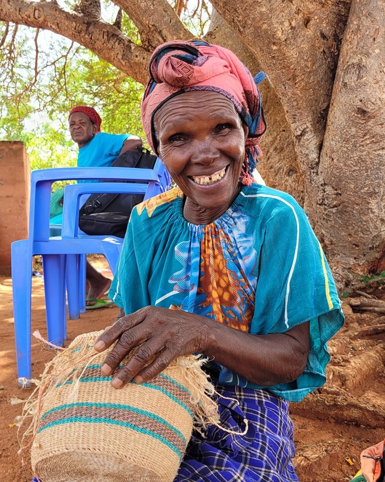 Meet Gladys Mwarungu and Sophy Anyango from Ikonge basket weavers group.  They are among the oldest weavers in their group. 
Their beautiful smiles beaming through every basket they weave. 
#weaverwednesday 

 #supportlocal #empowerment #womenempower