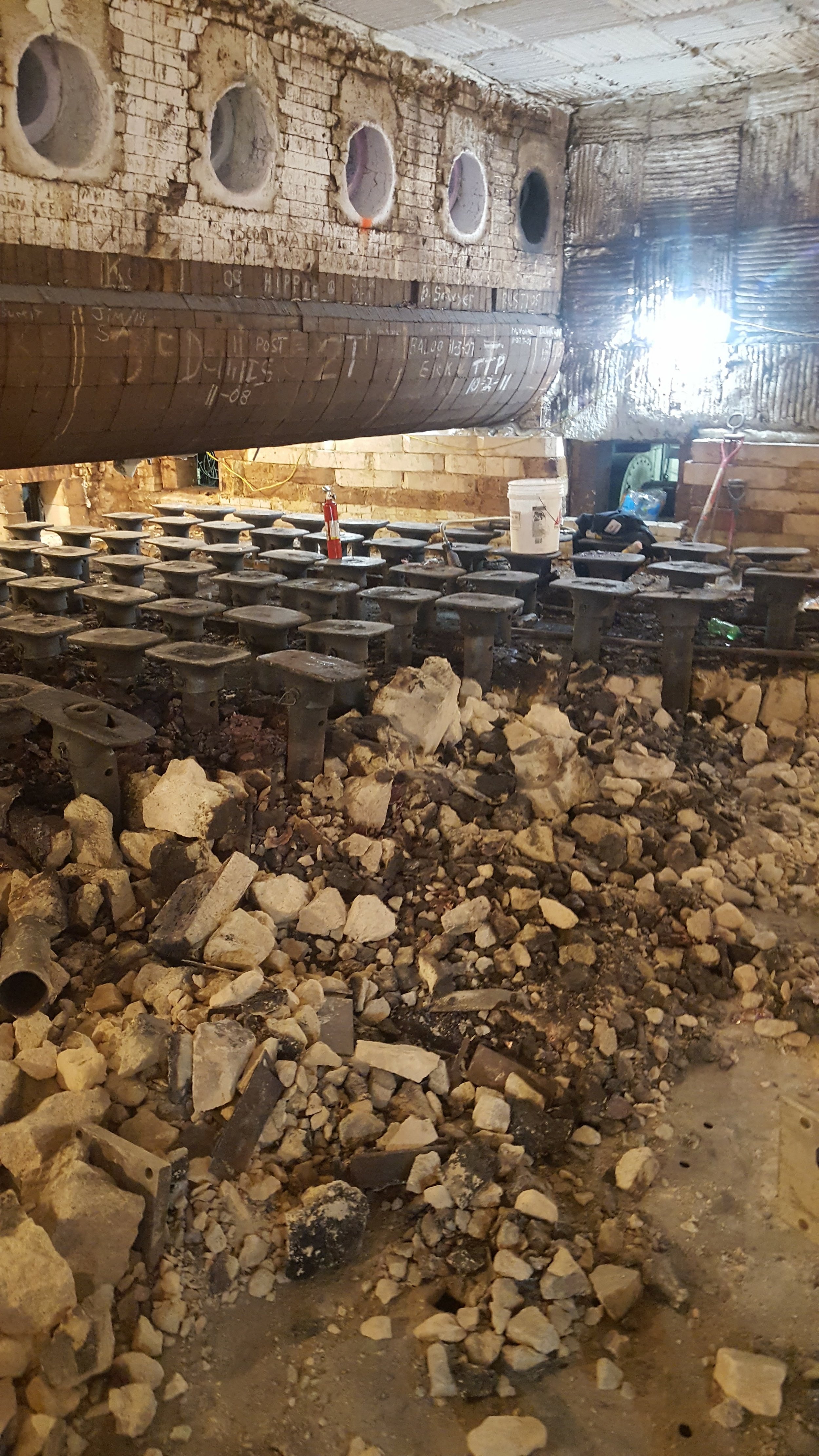 Walking Beam Furnace Floor Demolition in Progress